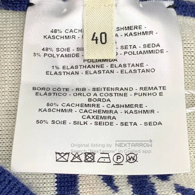 Hermes Hermes Blue Pig Nose Silk Cashmere Knit Short Sleeve Size XS / US 0-2 / IT 36-38 - 7 Thumbnail