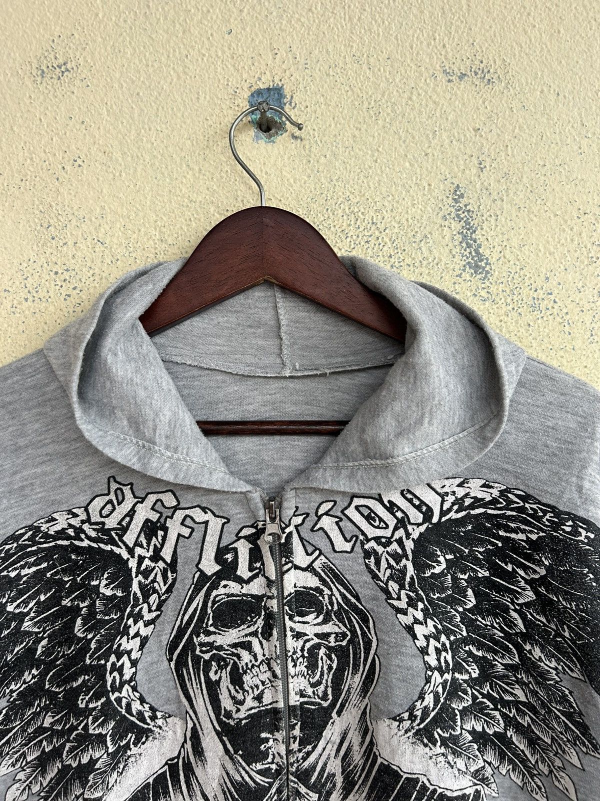 Japanese Brand Affliction Aleksander Melianenko MMA Skull Zip Up Hoodie Size US XS / EU 42 / 0 - 6 Thumbnail