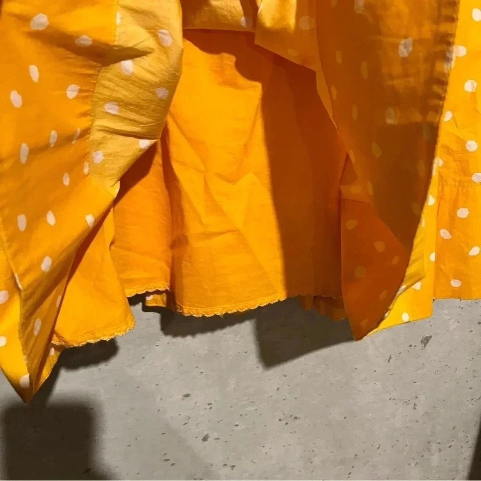 Anthropologie Moulinette Soeurs Anthropologie Yellow Polka Dot Dress Sz 4 Size S / US 4 / IT 40 - 5 Thumbnail