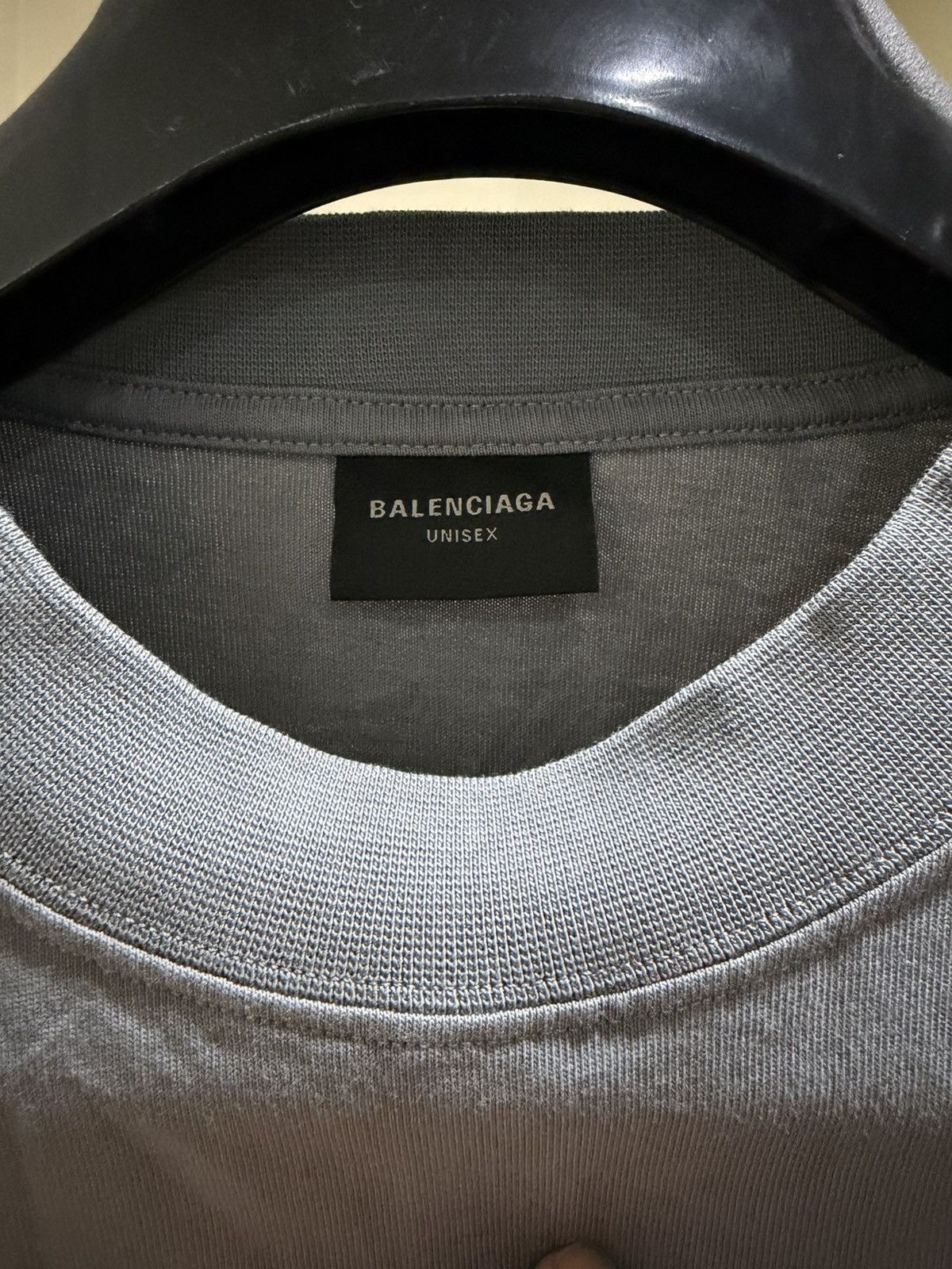 Balenciaga Balenciaga Gray Reflective Logo T-shirt L Size US L / EU 52-54 / 3 - 5 Thumbnail