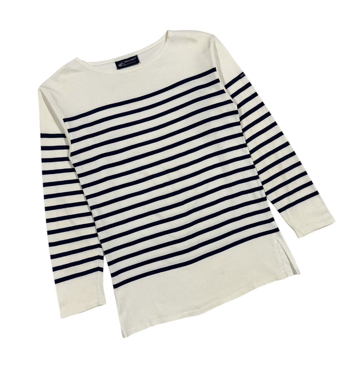 Saint James Vtg Saint James Heavt Cotton Naval Sailor Boatneck Shirt Size US M / EU 48-50 / 2 - 5 Thumbnail