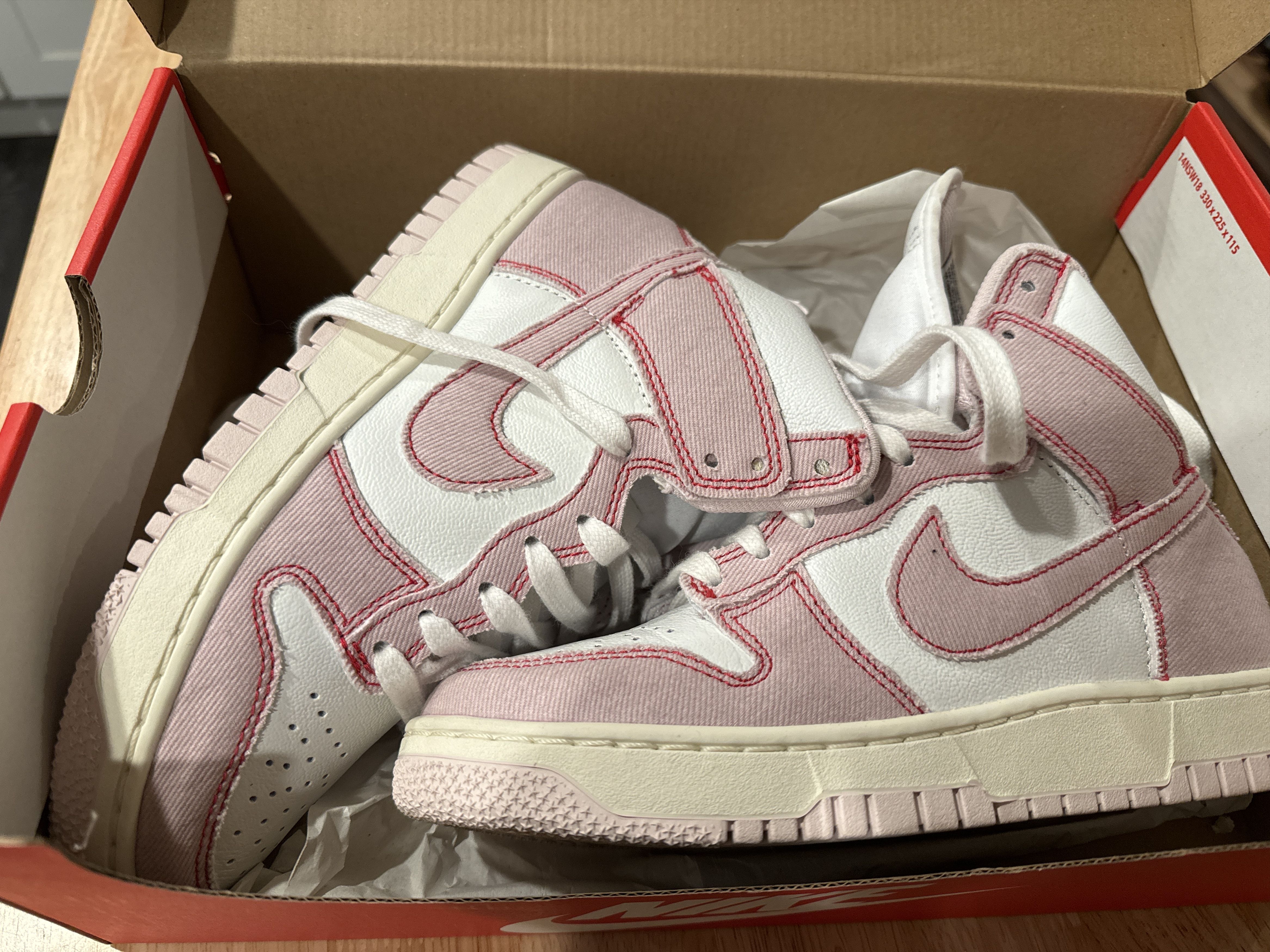 image of Nike Summit White/barely Rose Shoes, Men's (Size 5)