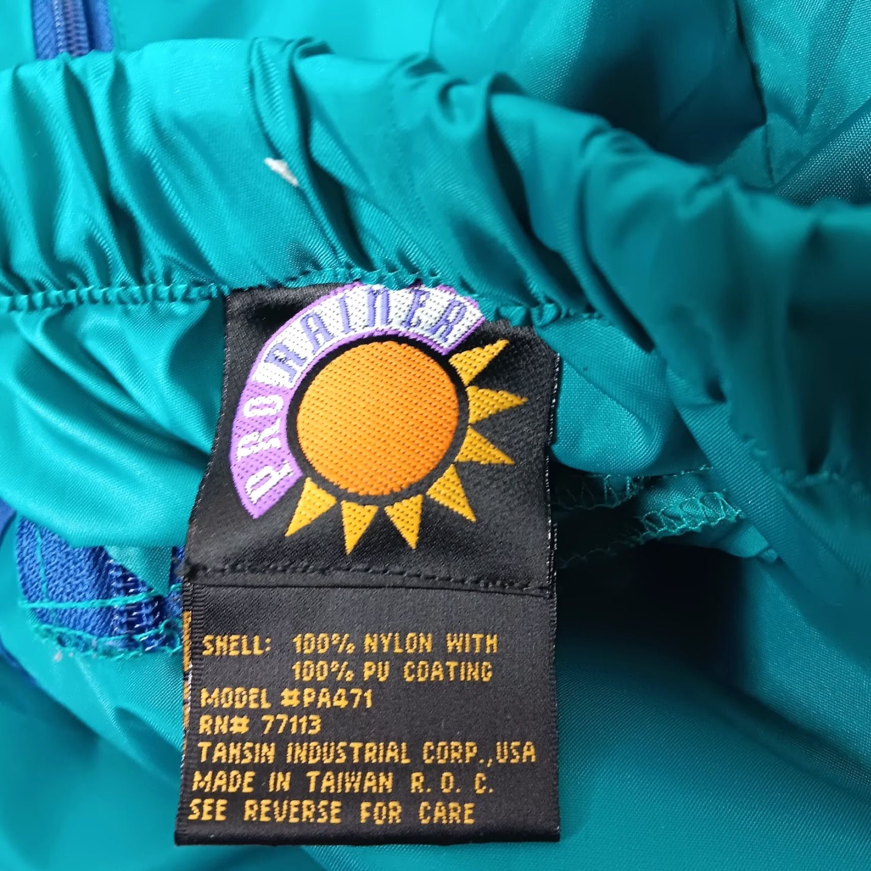 Rains VINTAGE Pro Ranier Men XL Rain Pants Windbreaker Rain Hike Outdoor Nylon Jogger Elastic Pocketed 35" Inseam Outdoor Fishing Hiking Camping blue/Teal Size US 36 / EU 52 - 5 Thumbnail