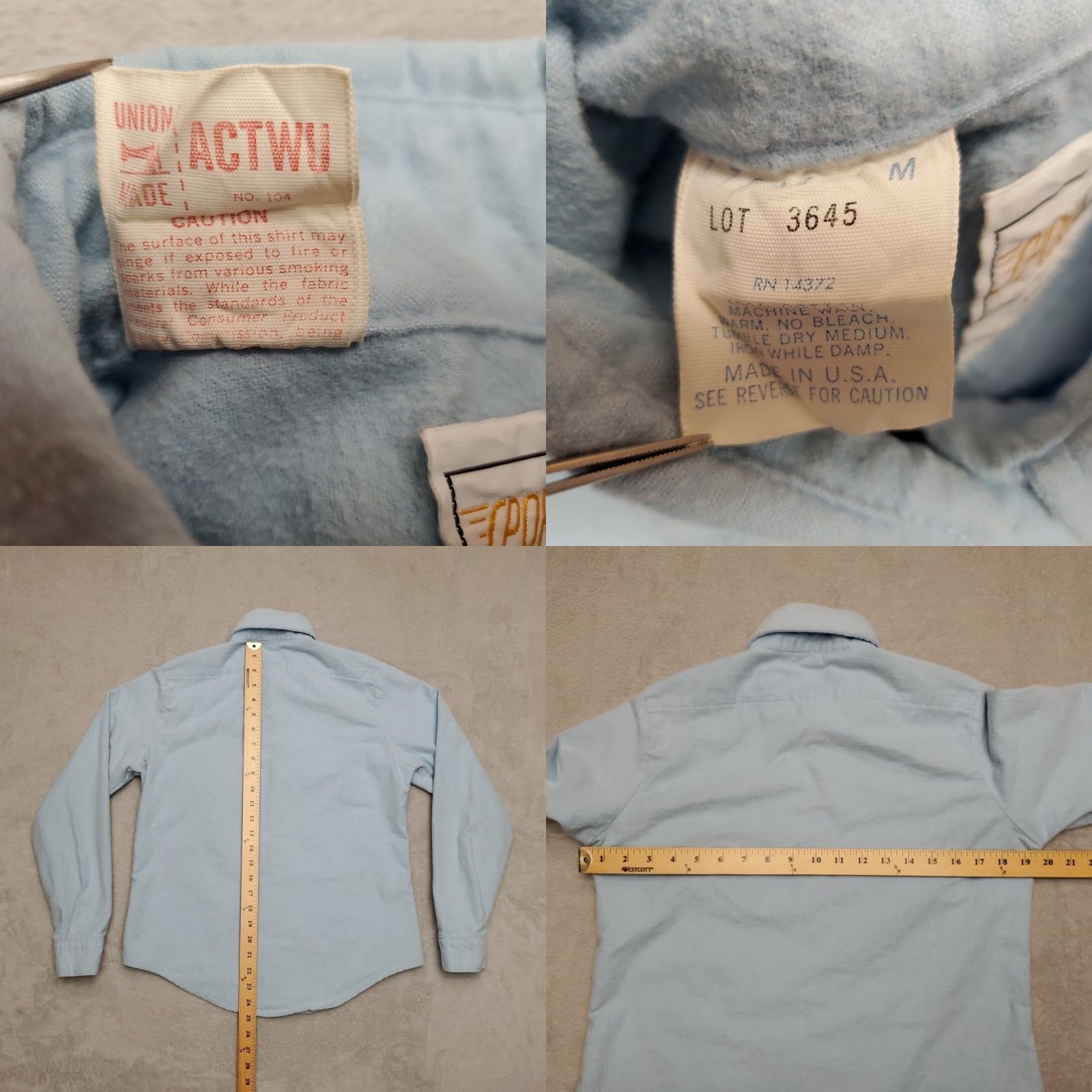 Vintage VINTAGE Sportking Shirt Women M Blue Long Sleeve Button-Up Cotton Flannel 70s Casual Outdoor Mens or Womens Size M / US 6-8 / IT 42-44 - 8 Thumbnail