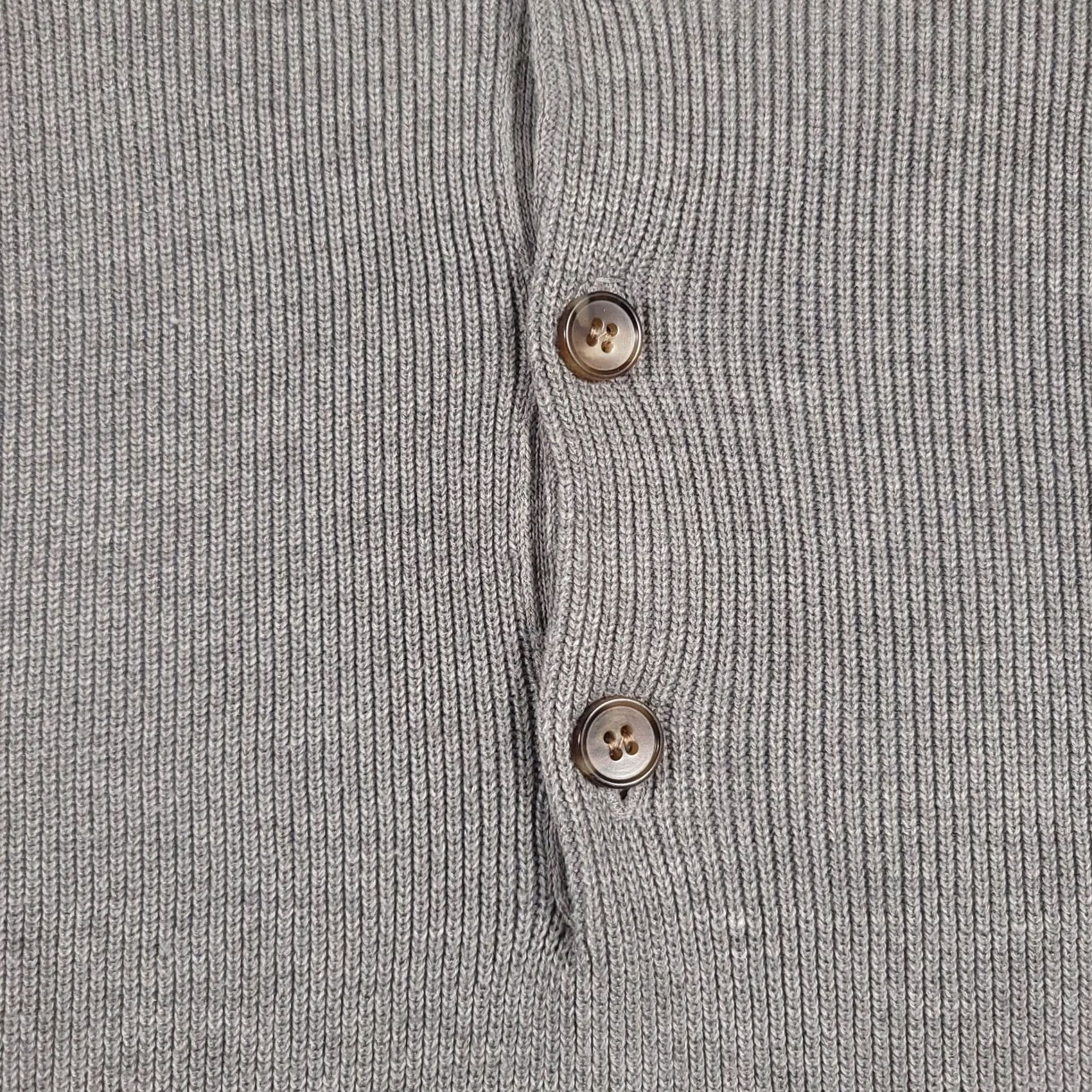 Vintage CooFandy Sweater Mens Medium Gray Ribbed 1/4 Button Long Sleeve Knit Men Slim M Gray Knit Pullover Christmas Snowflake Holiday Winter Mens Size US M / EU 48-50 / 2 - 4 Thumbnail