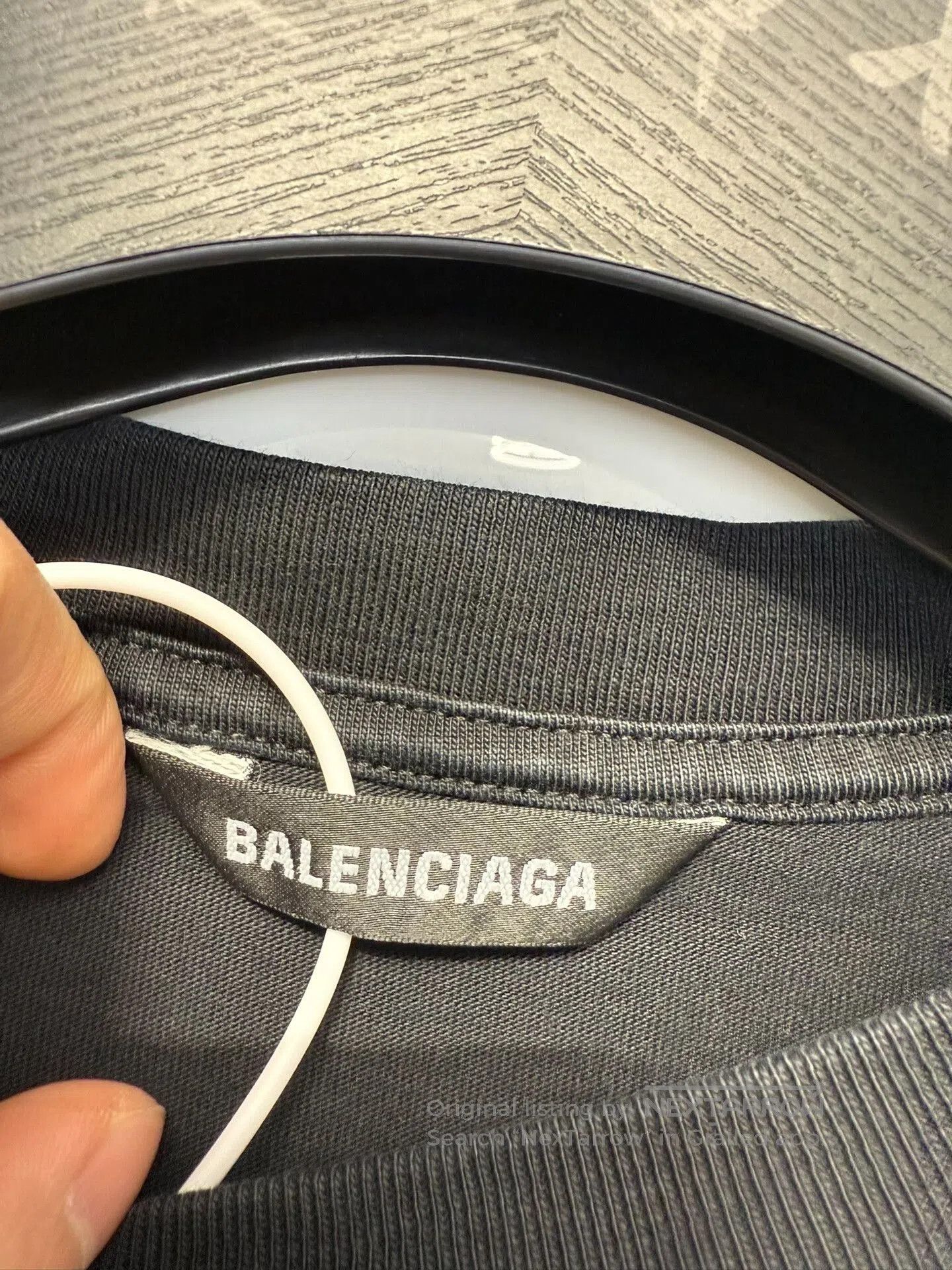 Balenciaga Balenciaga Black Logo Print Short Sleeve T. Size US M / EU 48-50 / 2 - 3 Thumbnail