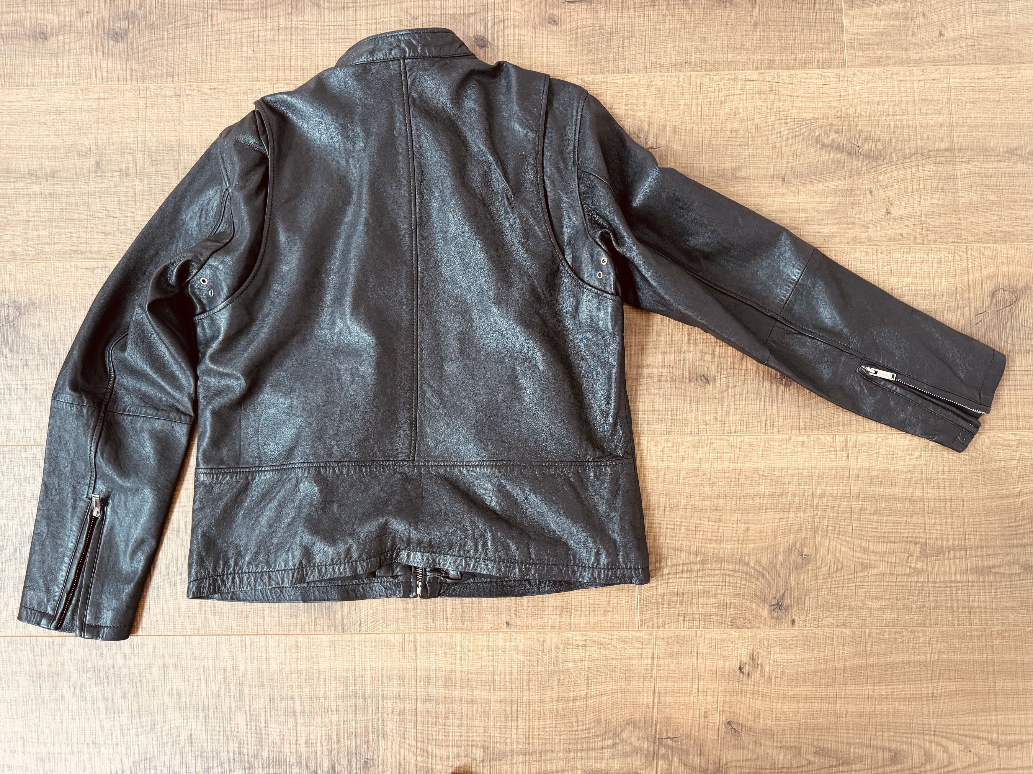 Karl Lagerfeld Leather Jacket In Black Size US L / EU 52-54 / 3 - 2 Thumbnail
