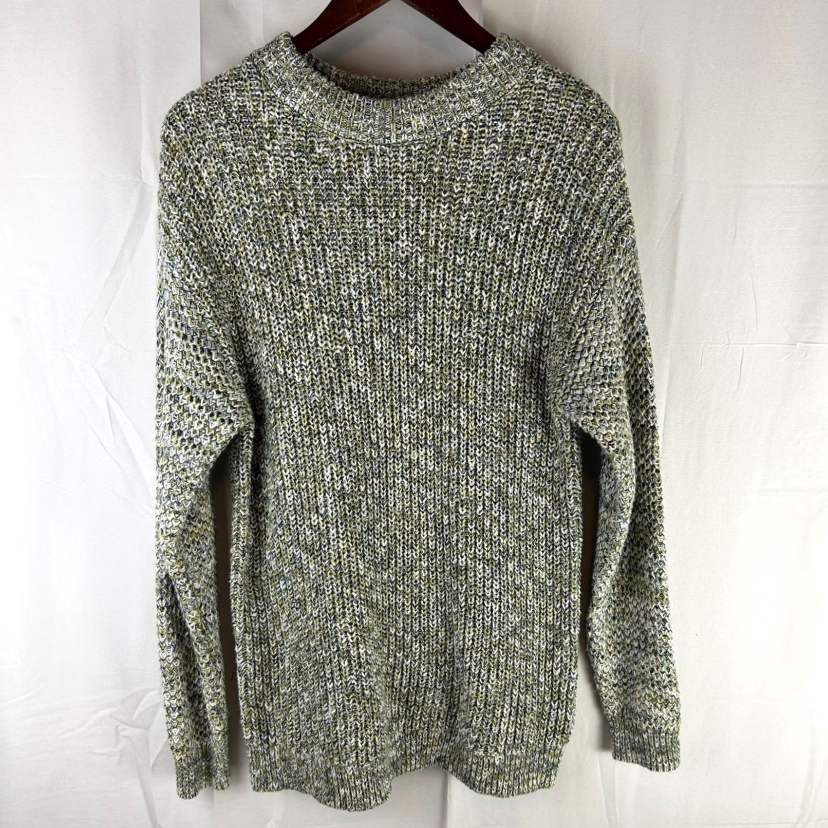Vintage AVA & VIV Womens Size X Multi Textured Knit Sweater Green Blue - Cozy Pullover Size XL / US 12-14 / IT 48-50 - 2 Thumbnail