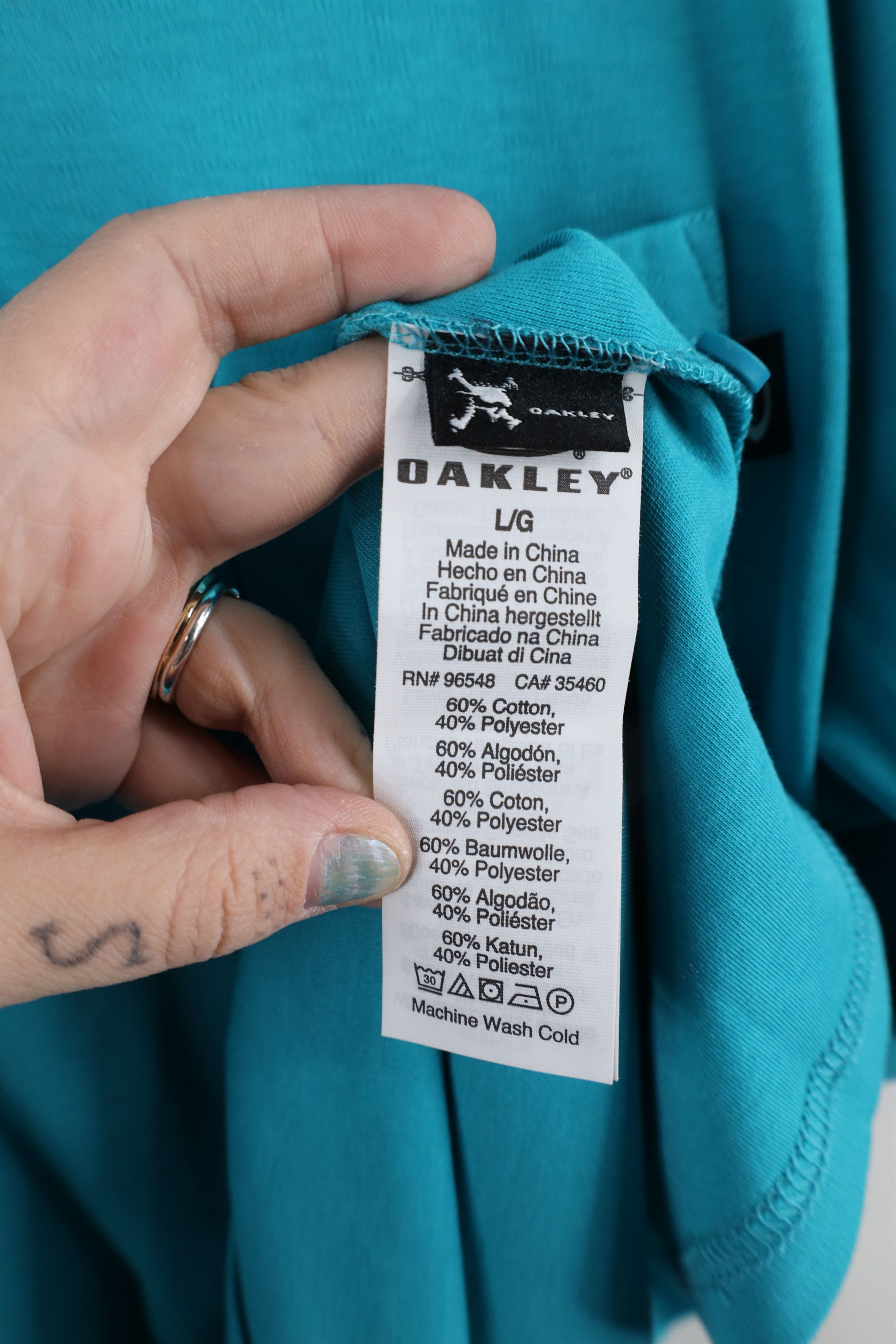 Oakley × Vintage Vintage Oakley O Logo Soft Touch Collared Golf Polo Shirt Size US L / EU 52-54 / 3 - 7 Thumbnail