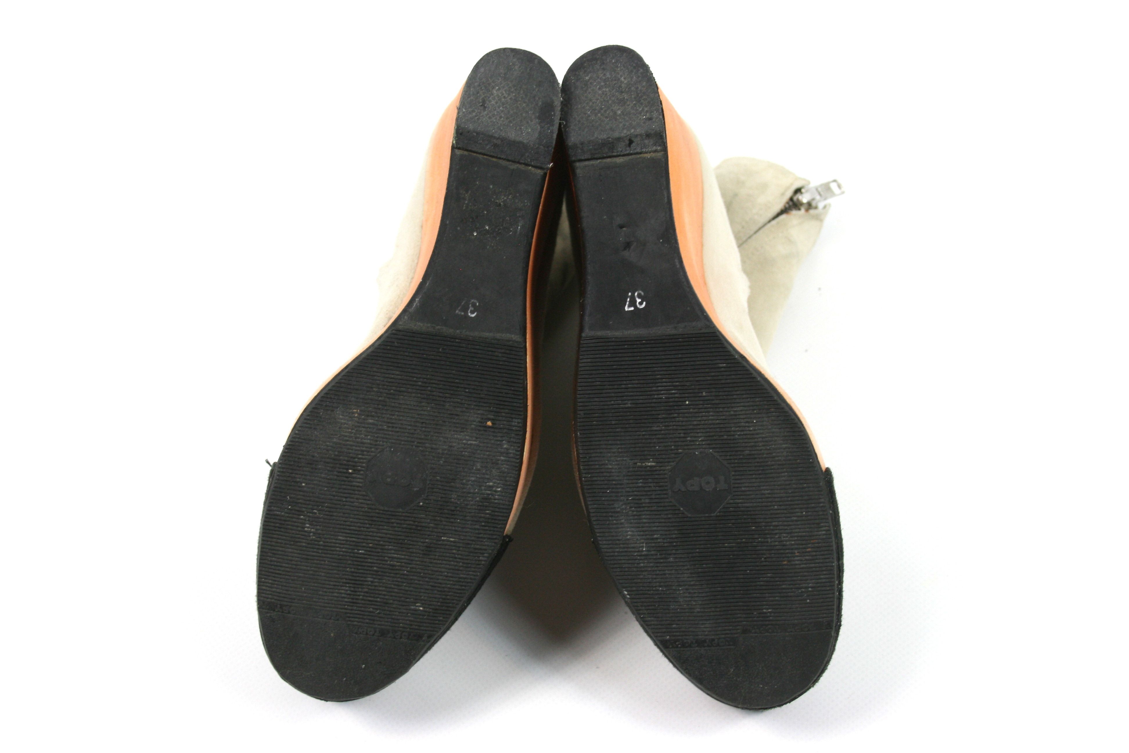 Other Minimarket Avant-Garde Wedge Ankle Suede Boots Size US 7 / IT 37 - 11 Thumbnail