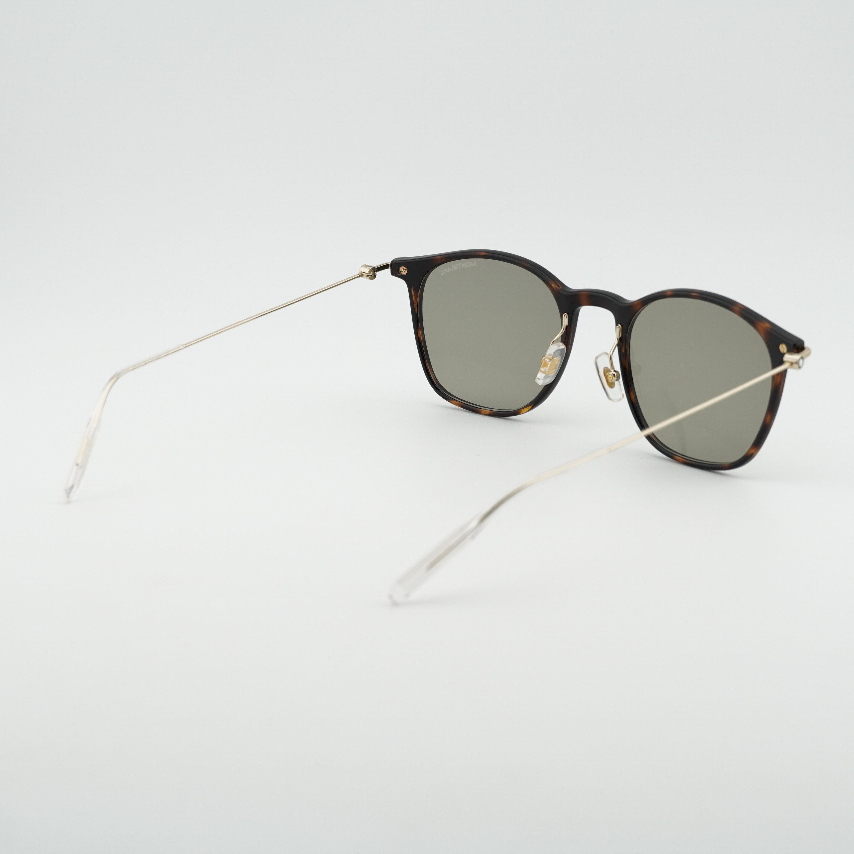 Montblanc Montblanc MB0098S 012 Sunglasses Havana/Gold Square Frame Size ONE SIZE - 4 Thumbnail