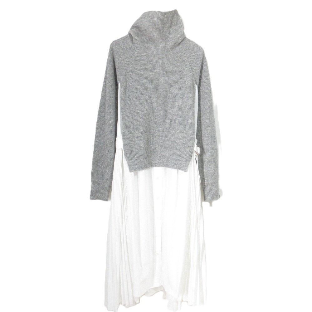 Sacai Sacai Sacai Turtle Knit Docking Dress Others Dresses SCW-044 DUTY FREE for USA Size ONE SIZE - 1 Thumbnail