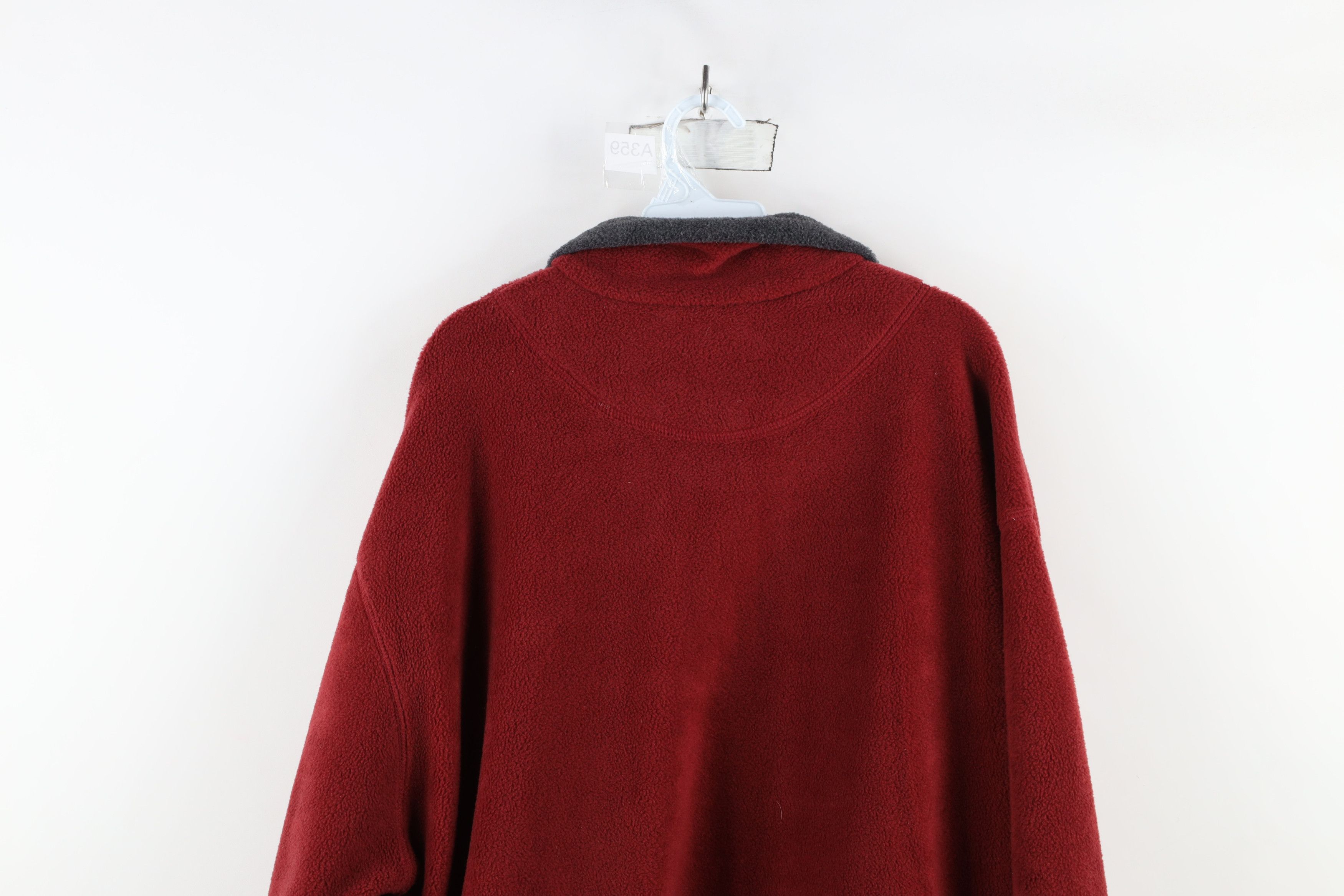 Vintage Vintage 90s Streetwear Blank Baggy Half Zip Fleece Sweater Size US XL / EU 56 / 4 - 12 Thumbnail