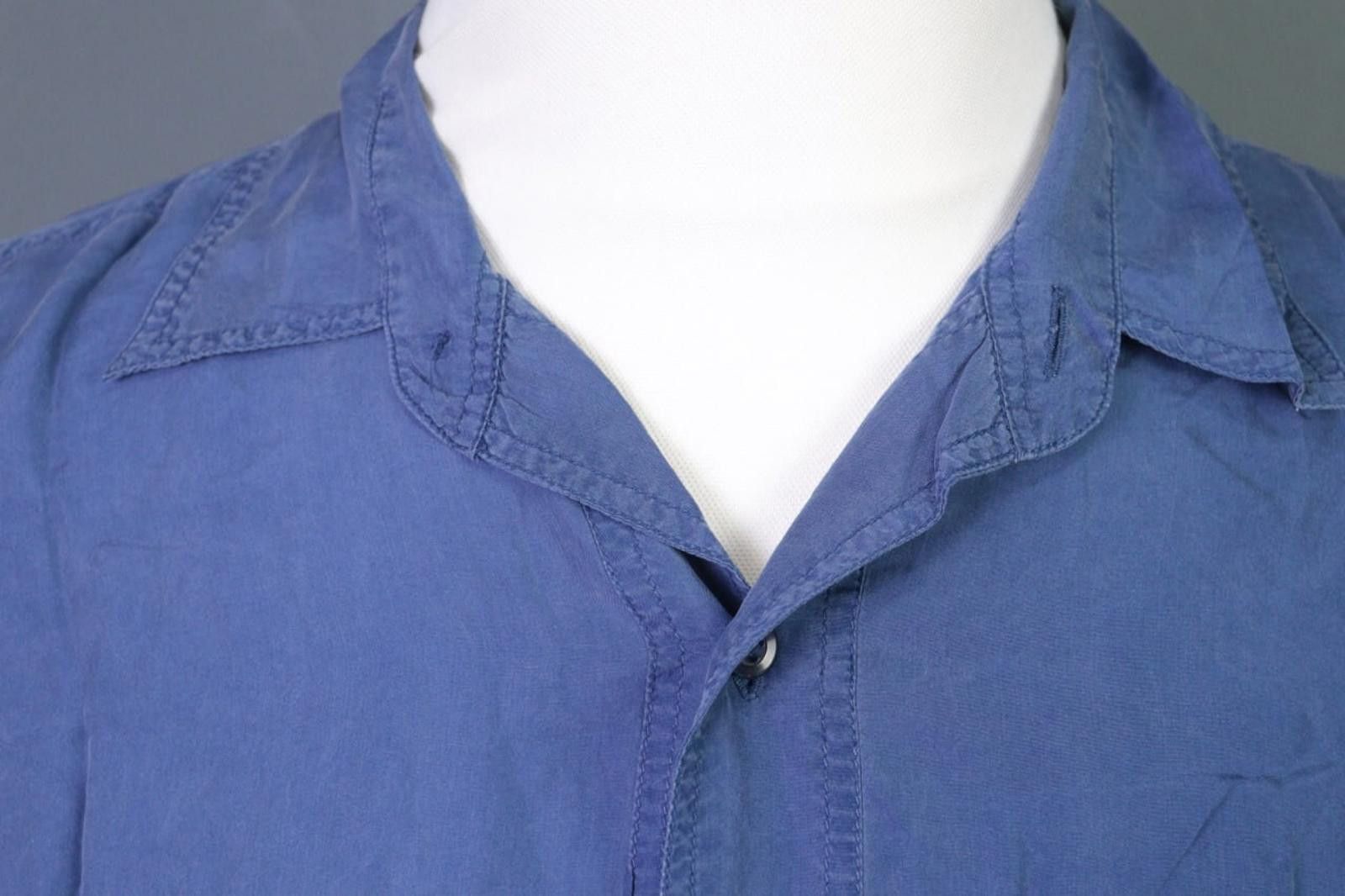 Valentino Valentino Silk Blue Button Up Pockets Overshirt Shirt Size S Size US S / EU 44-46 / 1 - 4 Thumbnail