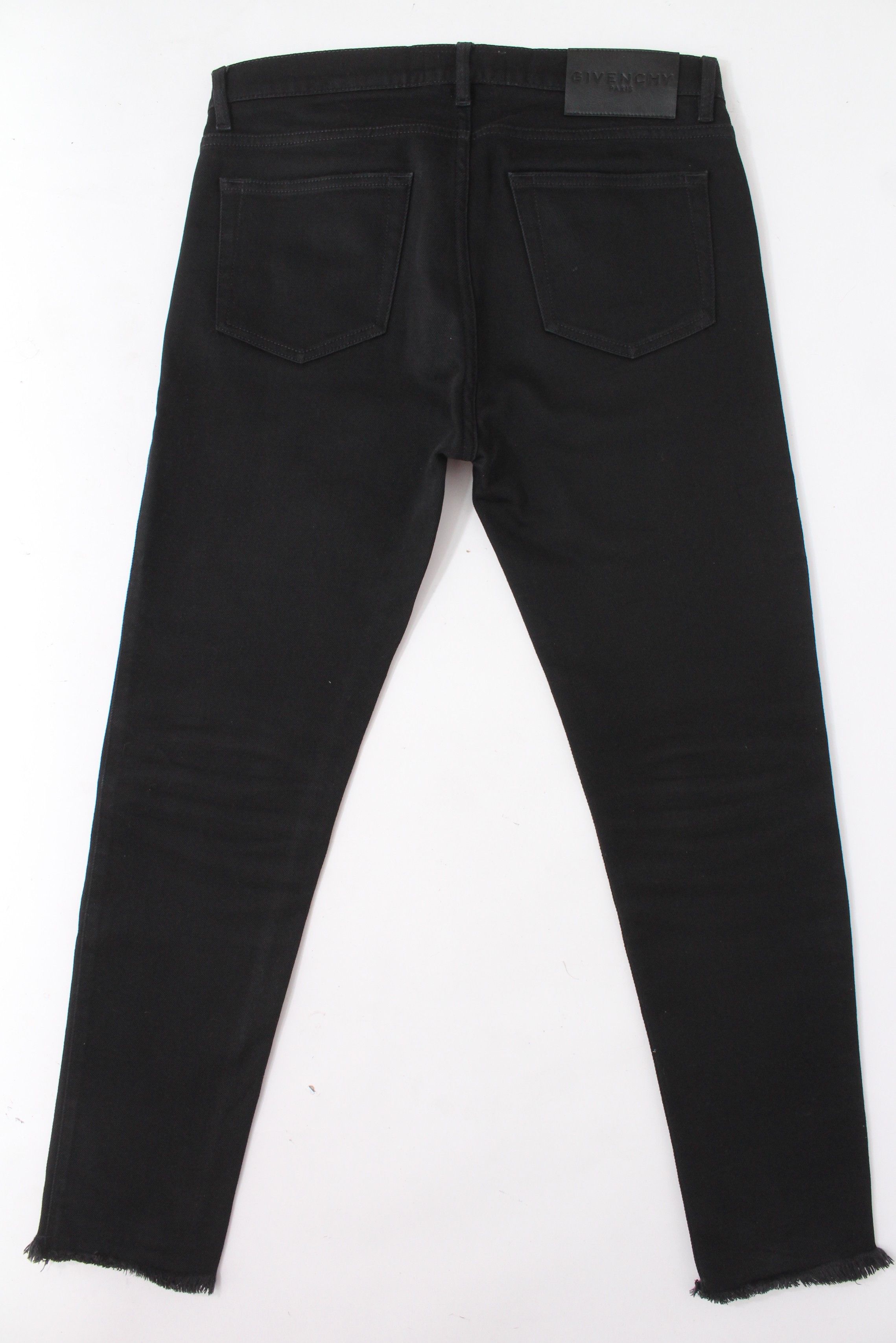 Givenchy Givenchy Black Slim Fit Jeans with Raw Hem Detail Size US 29 - 7 Thumbnail