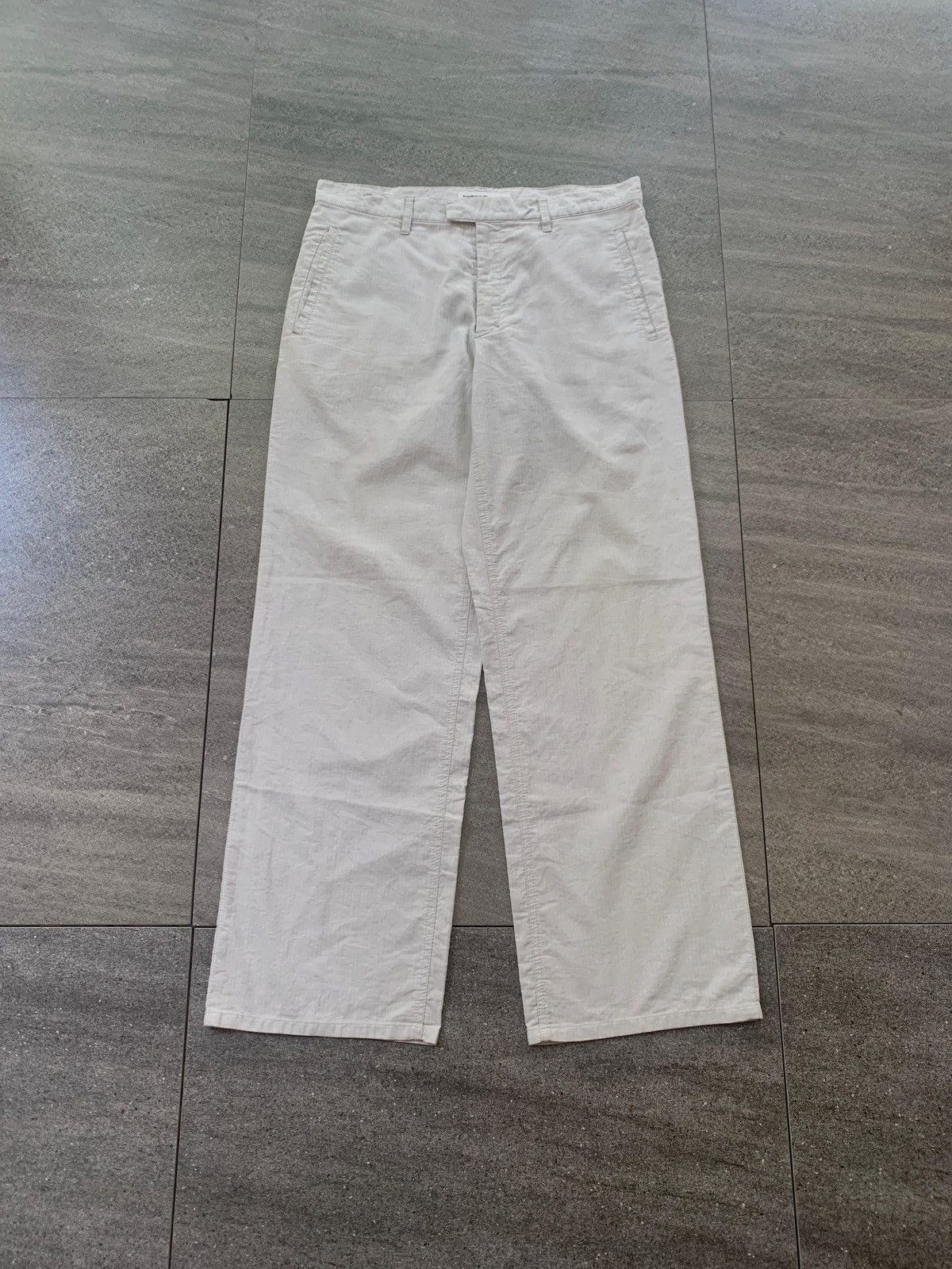 Hussein Chalayan FREE TAX! 2000s Striped Wideleg Trousers Size US 32 / EU 48 - 2 Thumbnail