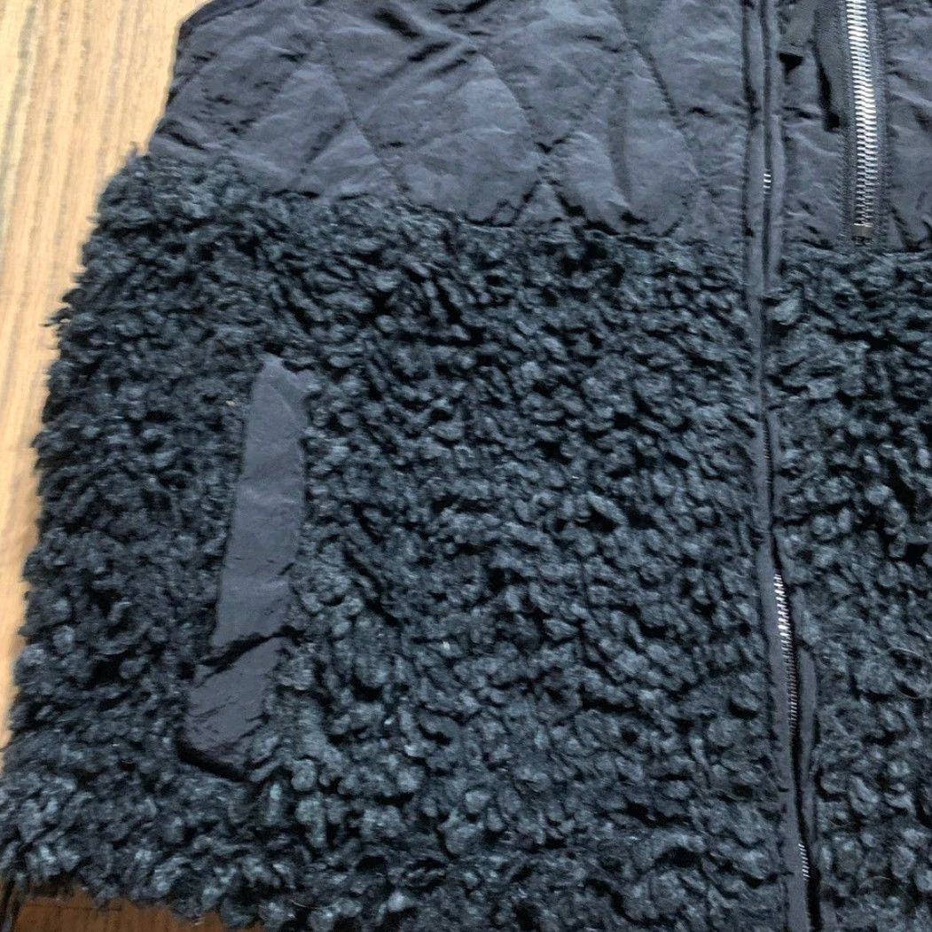 Abercrombie & Fitch Abercrombie & Fitch Vest Black Small Women Fleece Polyest er Soft Collection Basic Jacket (S) Size S / US 4 / IT 40 - 2 Thumbnail