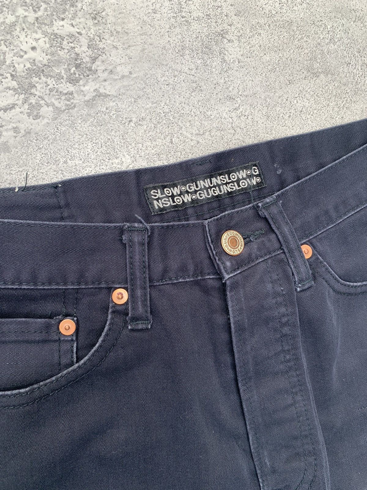 Japanese Brand Slow gun distressed jeans Size US 28 / EU 44 - 4 Thumbnail