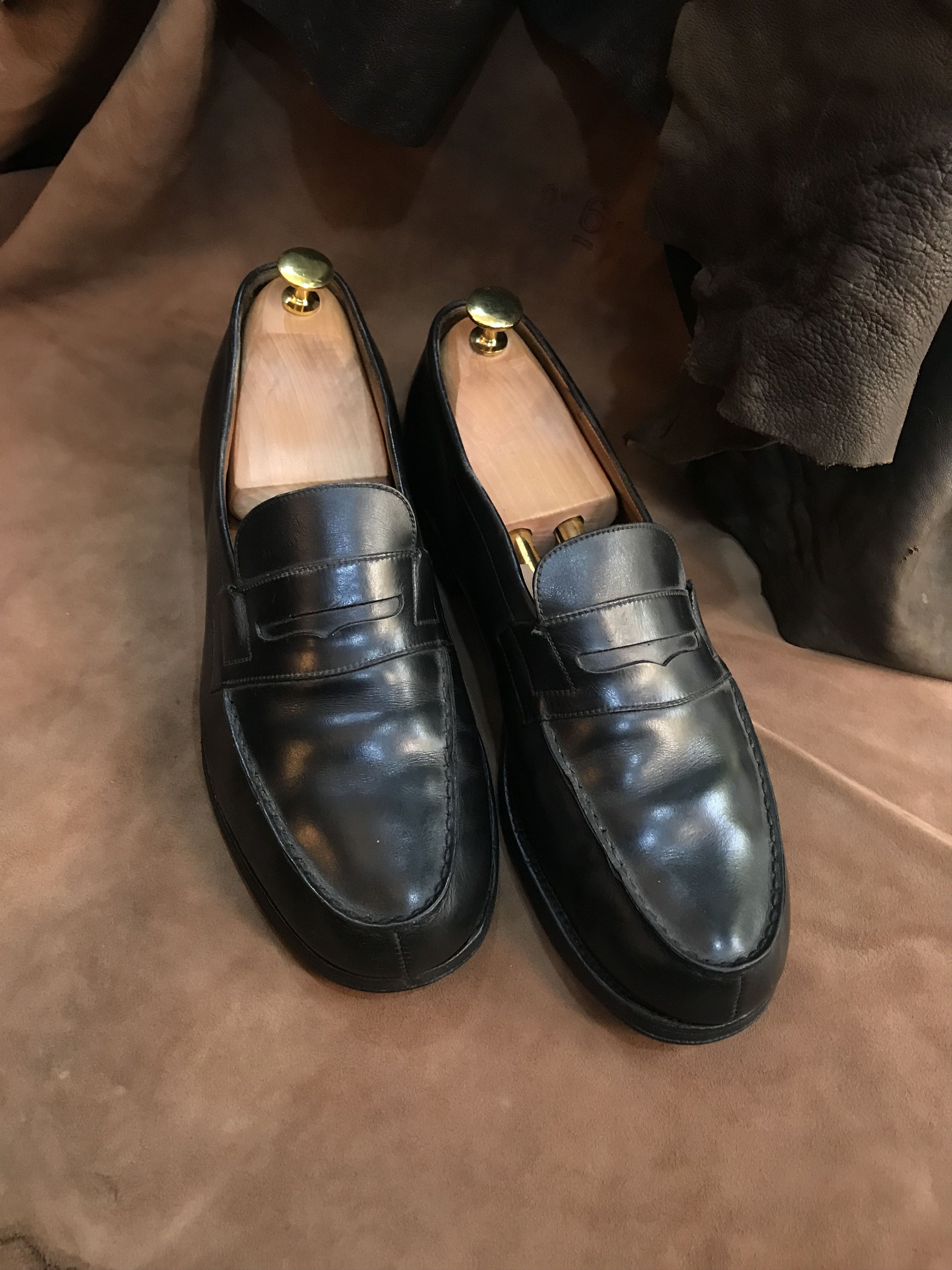 J.M. Weston J.M.WESTON split toe penny loafers model 180 Size US 8 / EU 41 - 1 Thumbnail