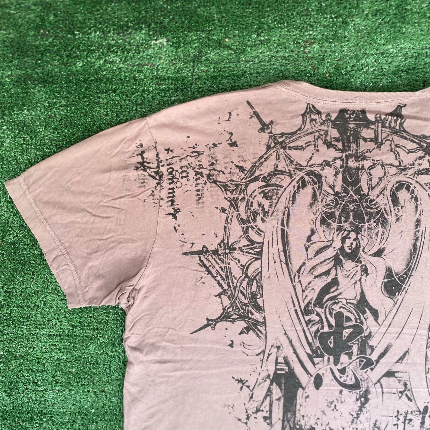 Vintage Vintage Y2K Gothic AOP Shirt Skull Punk Angel All Over Tee Size US M / EU 48-50 / 2 - 7 Thumbnail