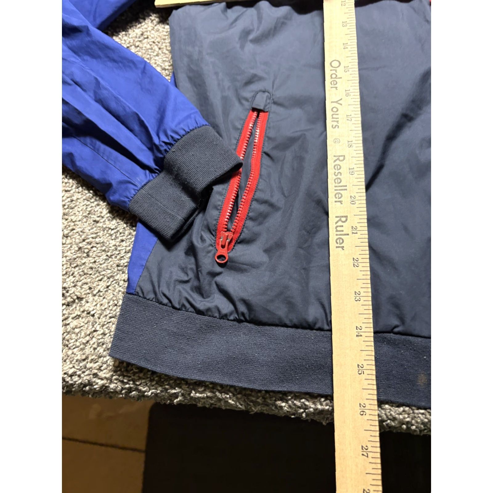 Nike VINTAGE Nike Windrunner Jacket Mens M Navy Red White Hood Full Zip 727324 Size US M / EU 48-50 / 2 - 7 Thumbnail