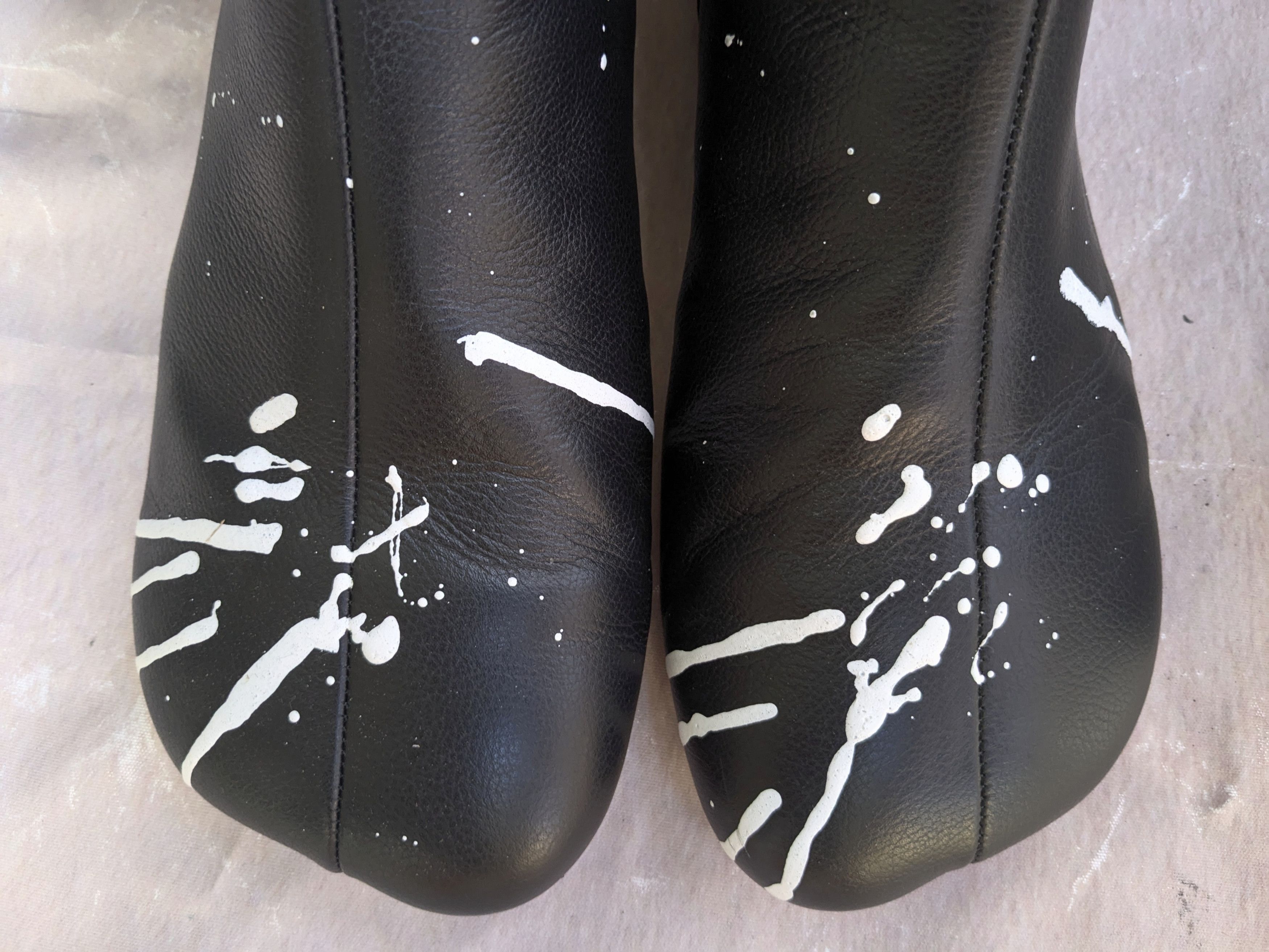 Maison Margiela Maison Margiela Side Zip Boots Paint Splatter Black 11 44 Size US 11 / EU 44 - 6 Thumbnail