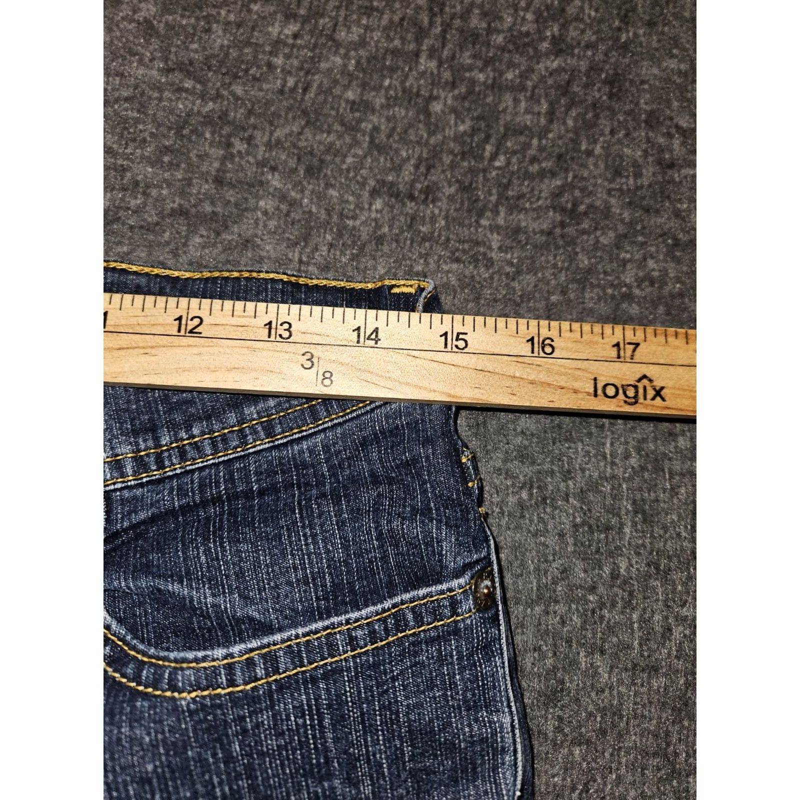 Vintage VINTAGE Polo Jeans Company Stretch Cropped Jeans Women's 28 Blue Denim Logo Preppy 90s Vintage Womens Jeans Size 28" / US 6 / IT 42 - 4 Thumbnail