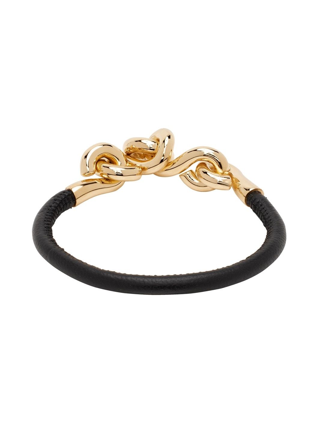 Bottega Veneta o1bcso1str0725 Size: S / Loop Leather Bracelet in Black Size ONE SIZE - 1 Thumbnail