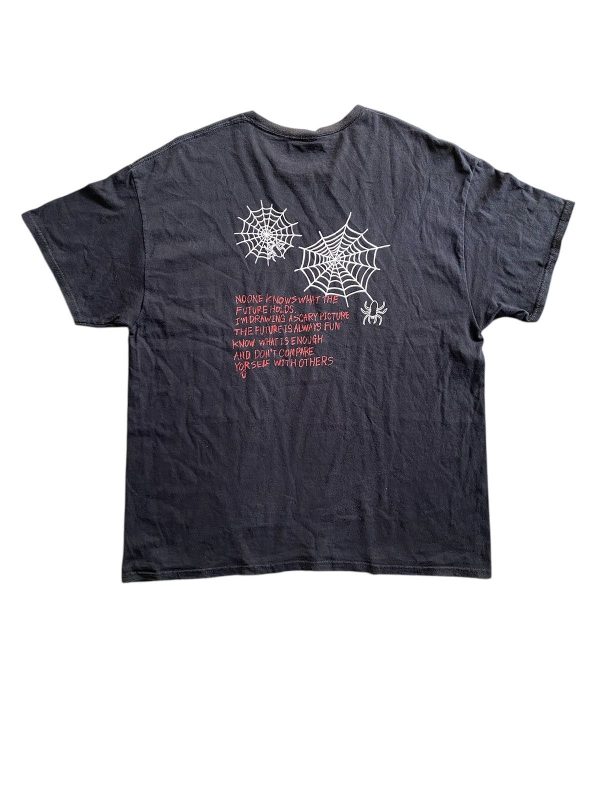 Japanese Brand × Vintage 2000s Spider Web Japan Poem tee Size US L / EU 52-54 / 3 - 1 Thumbnail