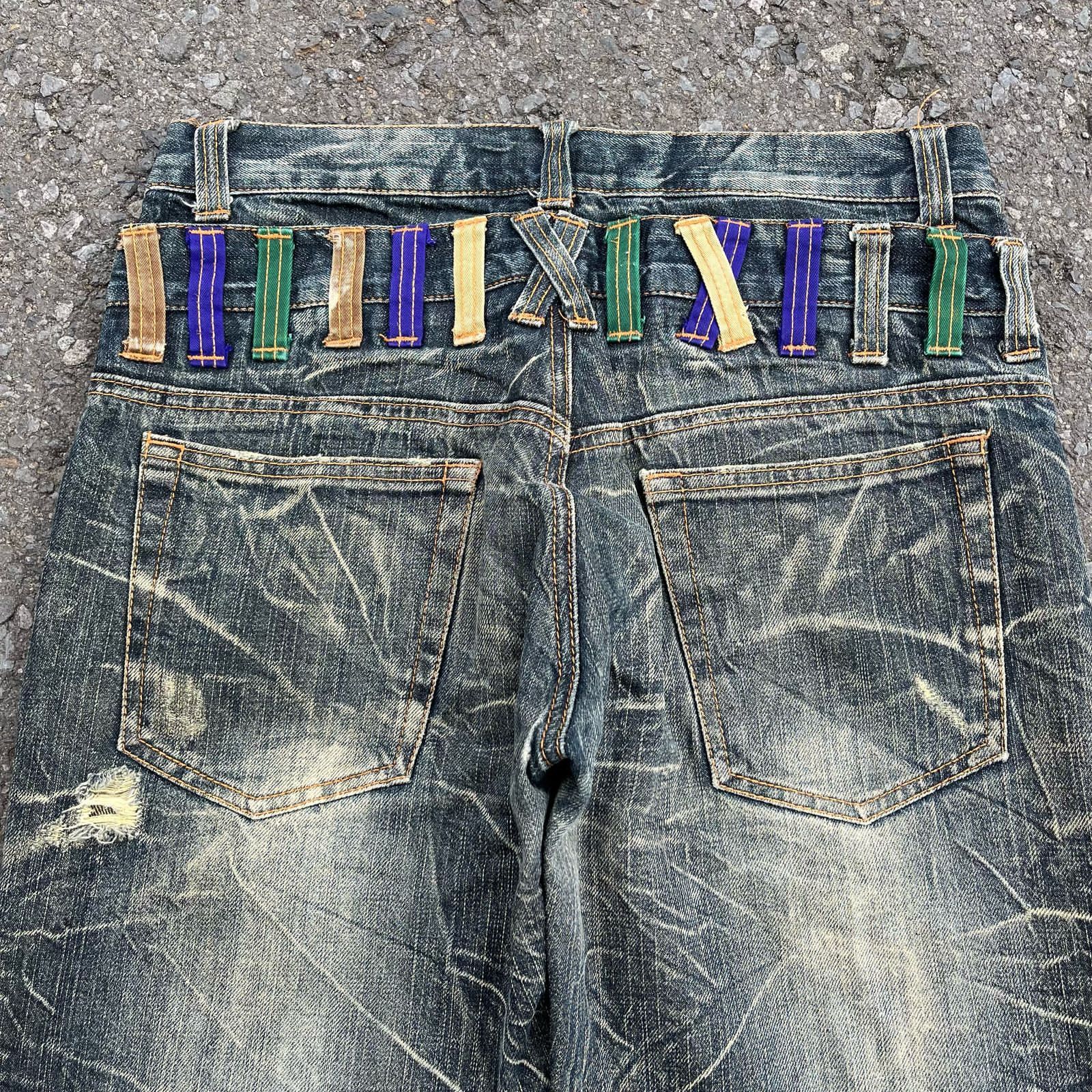 20471120 Nylaus Distressed Double Waist Denim Size US 32 / EU 48 - 6 Thumbnail