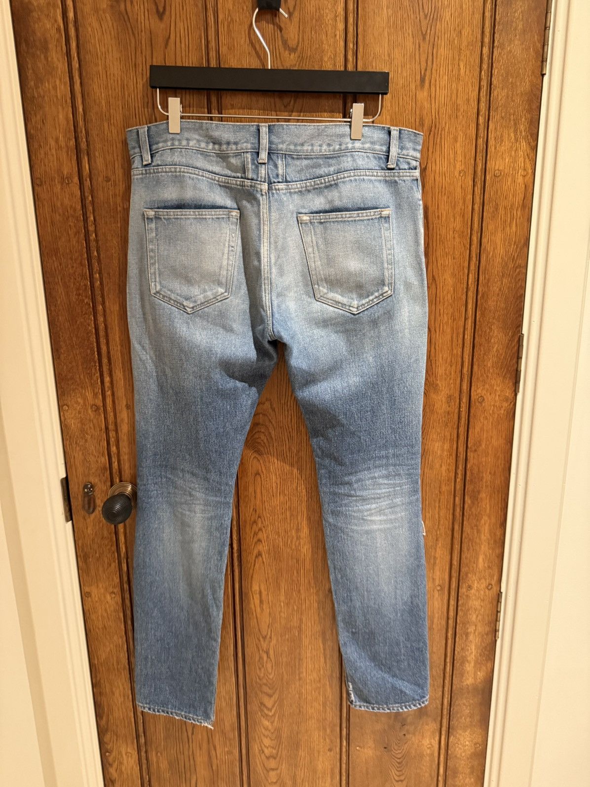 Saint Laurent Paris SS16 Saint Laurent D10 knee rip jeans Hedi 33 grail slim Size US 33 - 18 Thumbnail