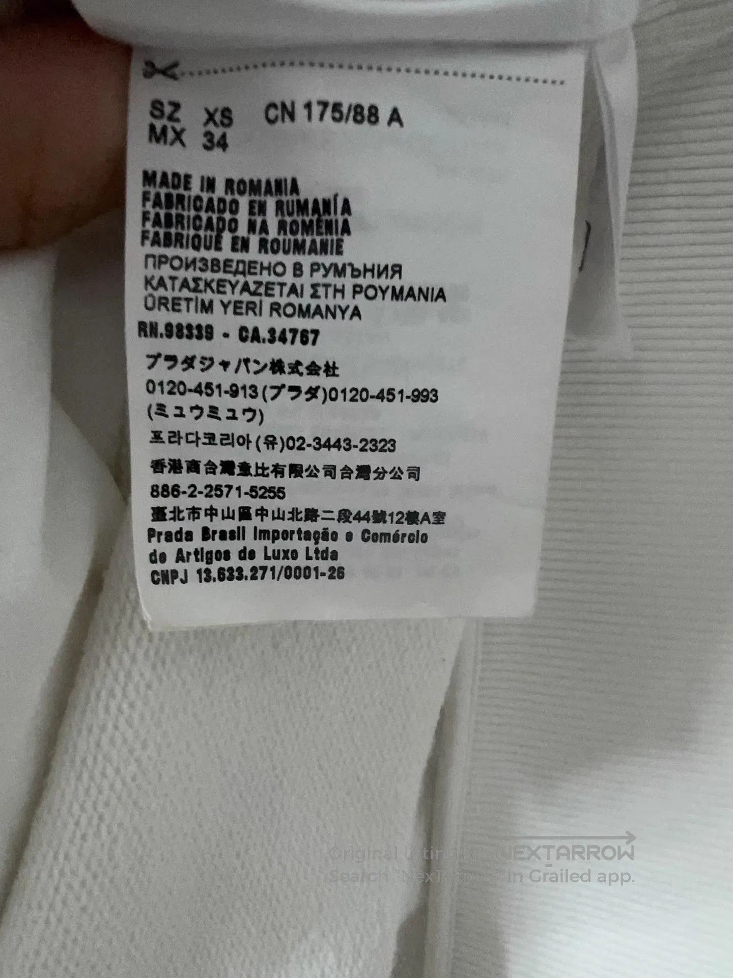 Prada White Zip-Up Hoodie with Graphic Prints. Size US XS / EU 42 / 0 - 4 Thumbnail