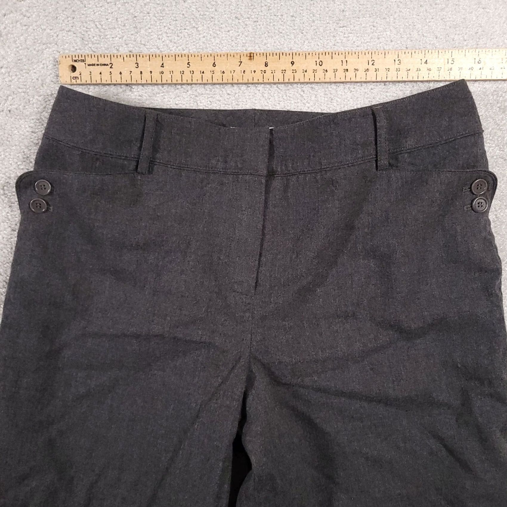 Talbots VINTAGE Talbots Capri Dress Pants Women's 12 Petite Lined Wool Gray Cropped Mid-Rise Size 34" / US 12 / IT 48 - 6 Thumbnail