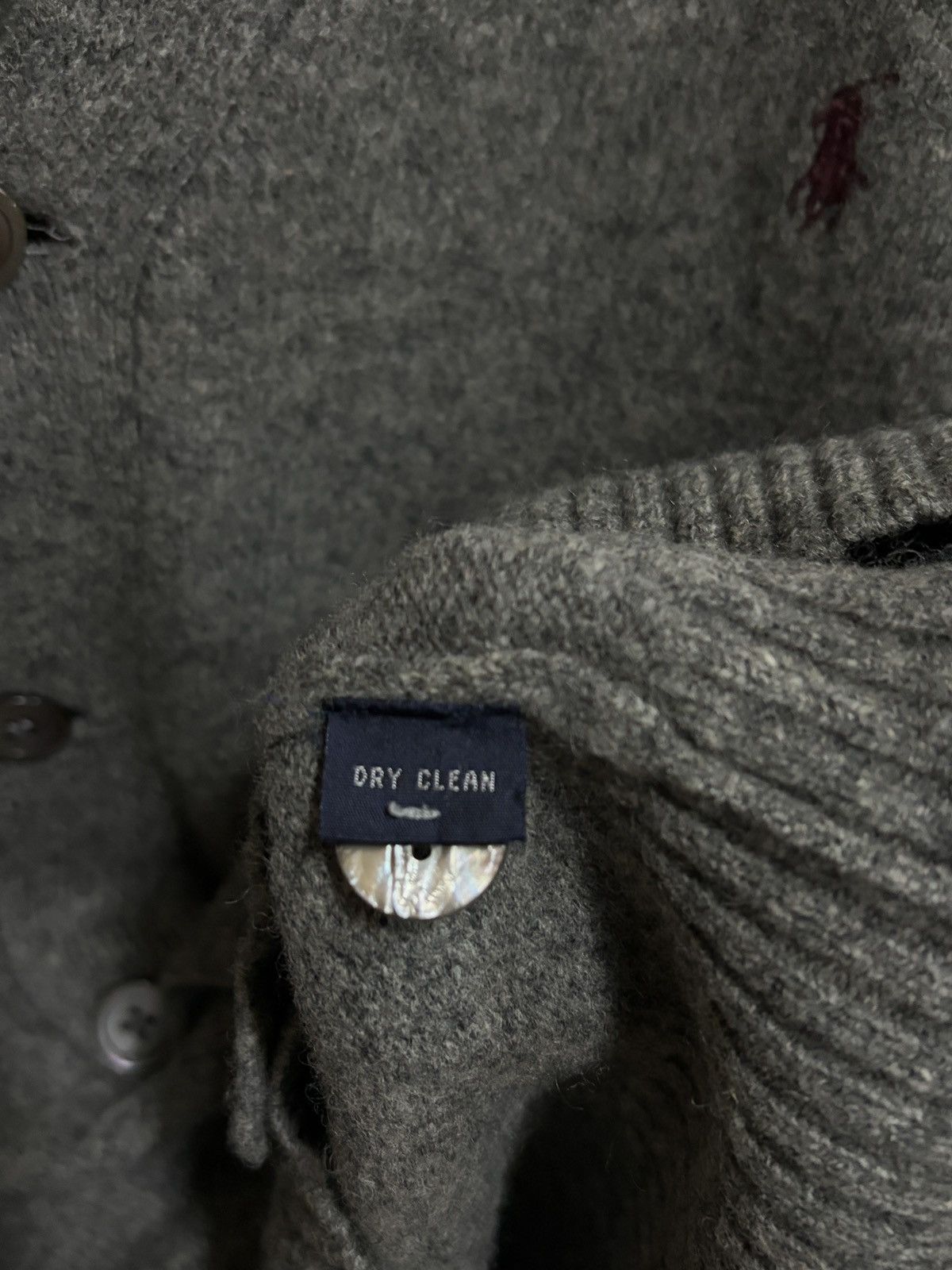 Polo Ralph Lauren Polo Ralph Lauren Grey 100% Lambswool Cardigan Sweater L Size US L / EU 52-54 / 3 - 5 Thumbnail