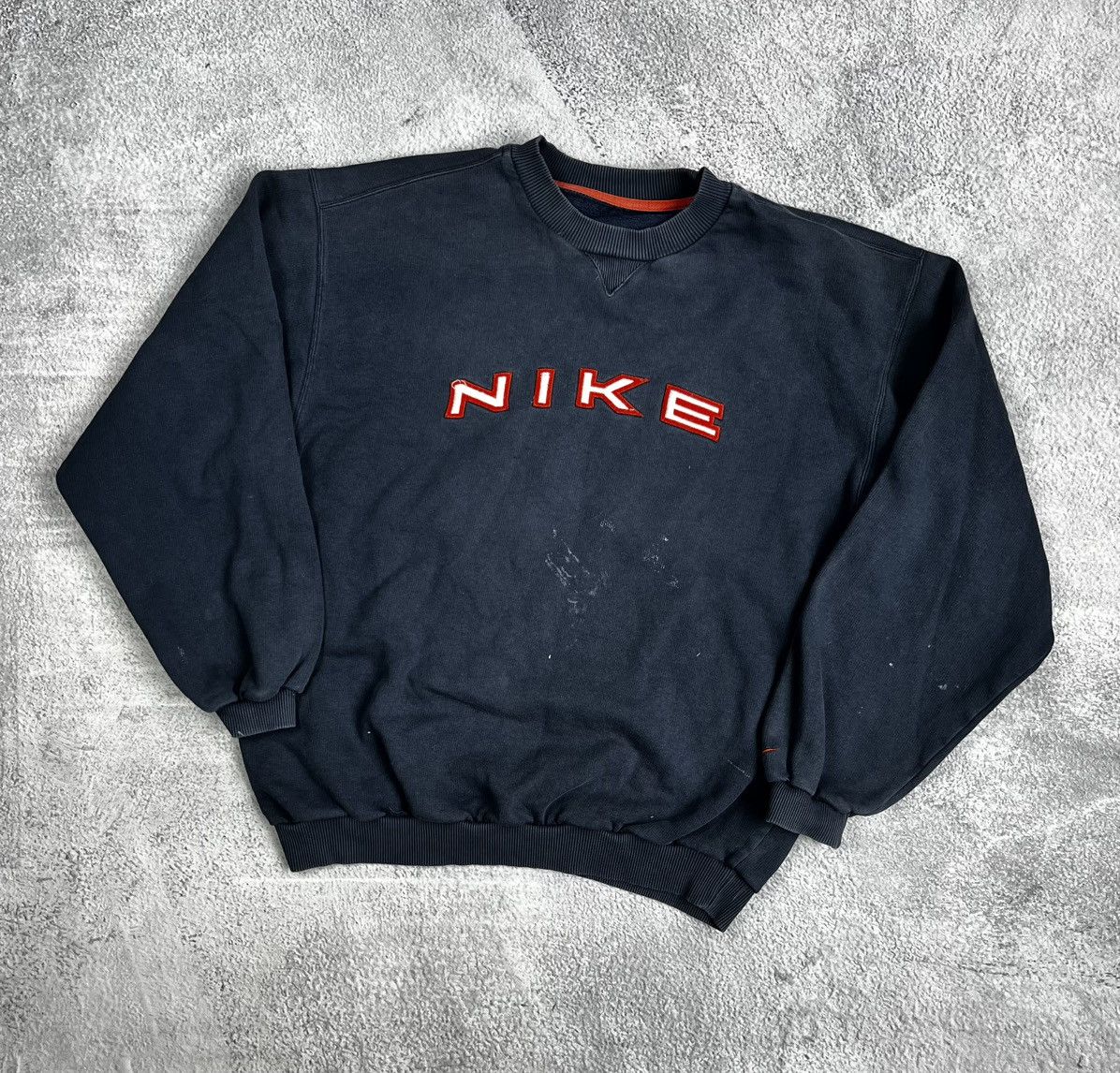 Nike Vintage Nike Jumper Sweater Navy Blue Embroidered Spell Out Size US M / EU 48-50 / 2 - 1 Thumbnail