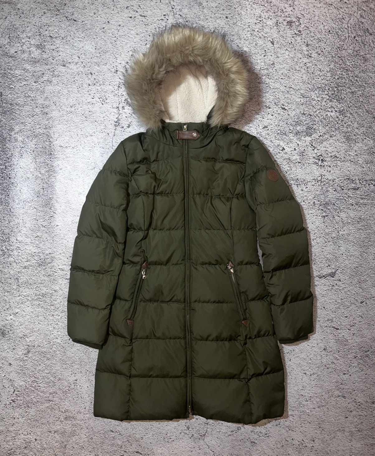 Ralph Lauren Black Label Lauren Ralph Lauren Down Parka Coat Olive Green Fur Hood Size M / US 6-8 / IT 42-44 - 1 Thumbnail