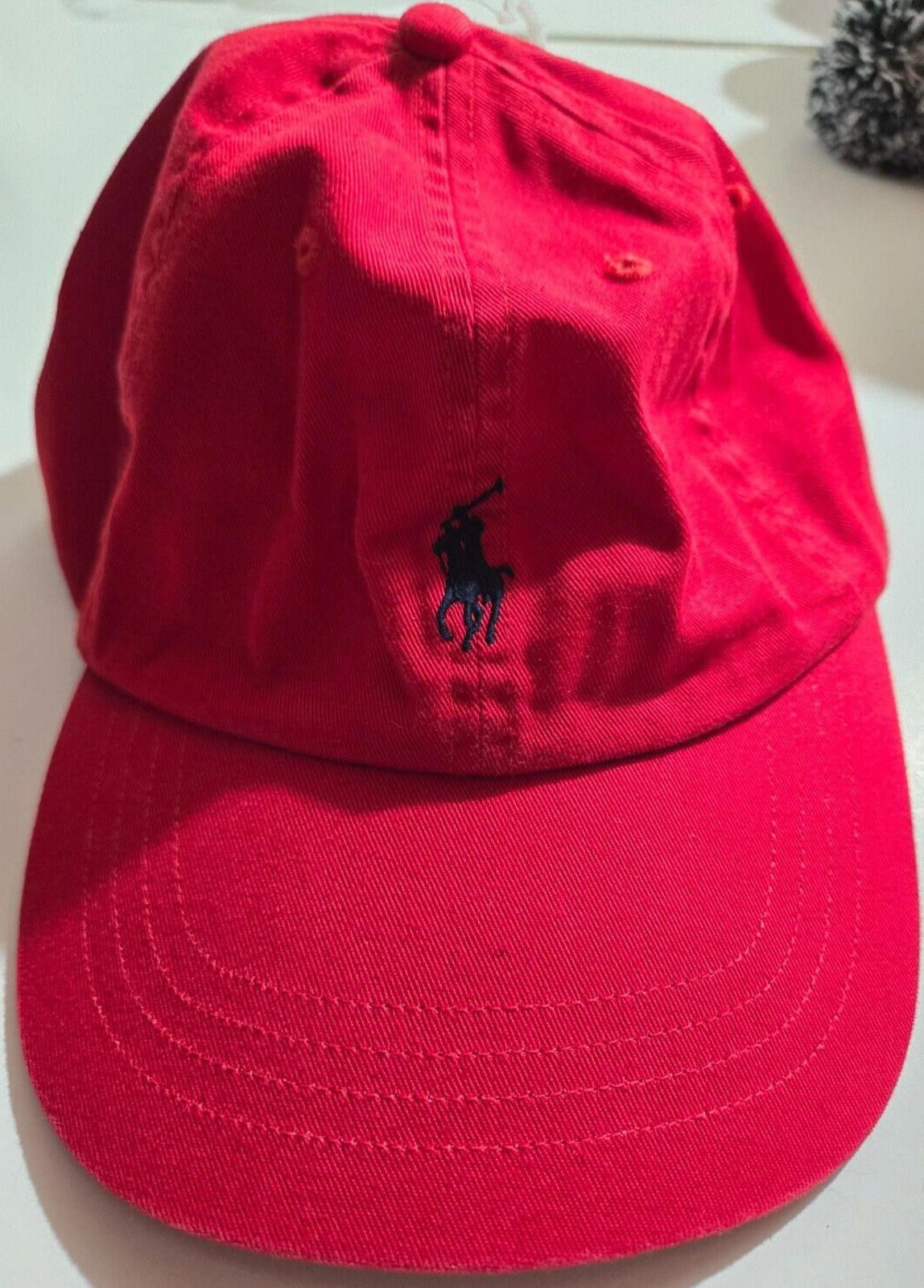 Polo Ralph Lauren Polo Ralph Lauren Mens Ball Cap Hat Red Pony Adjustable NWT Size ONE SIZE - 1 Thumbnail