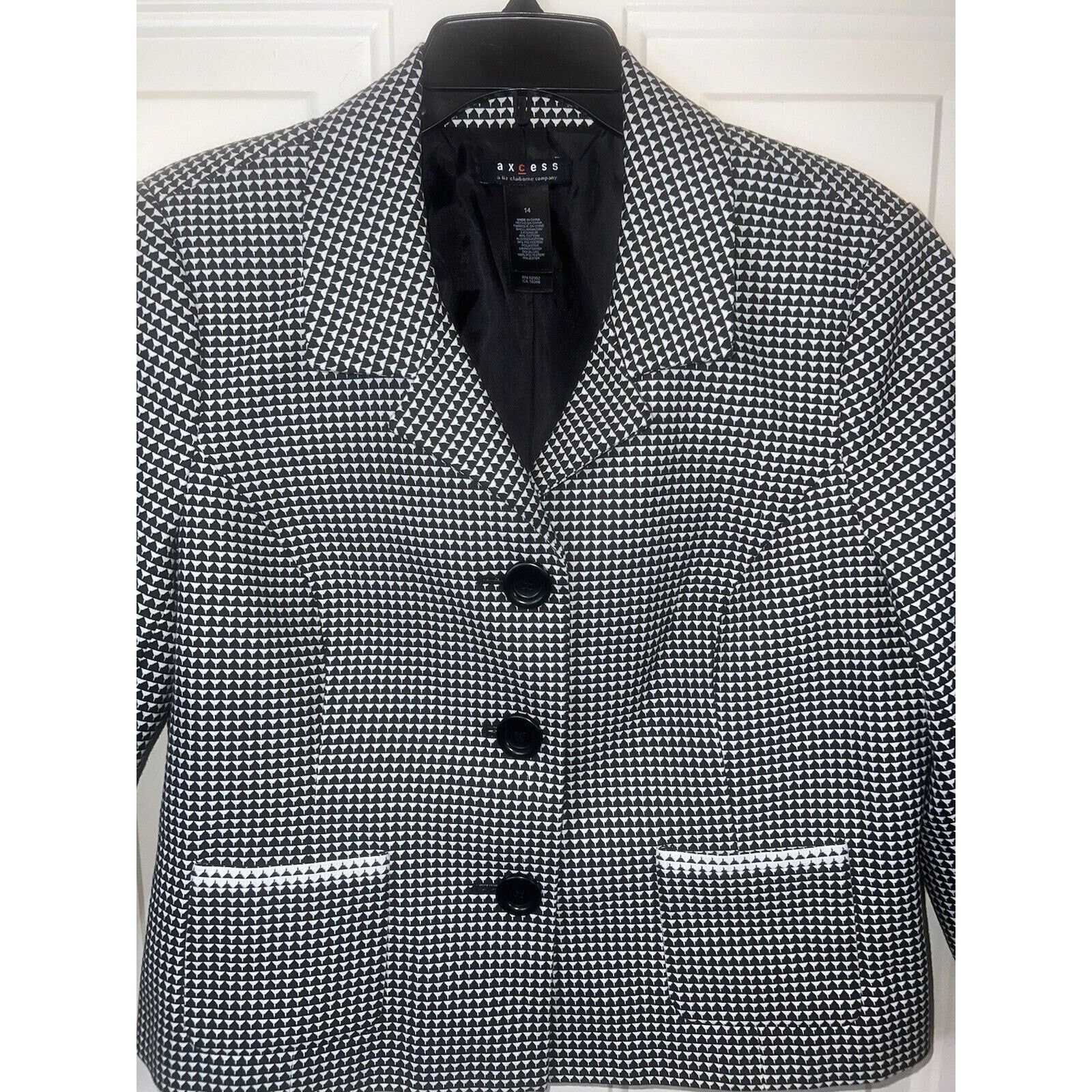 Liz Claiborne Axcess Women’s Blazer Jacket Black Size 14 Liz Claiborne Size XL / US 12-14 / IT 48-50 - 1 Thumbnail