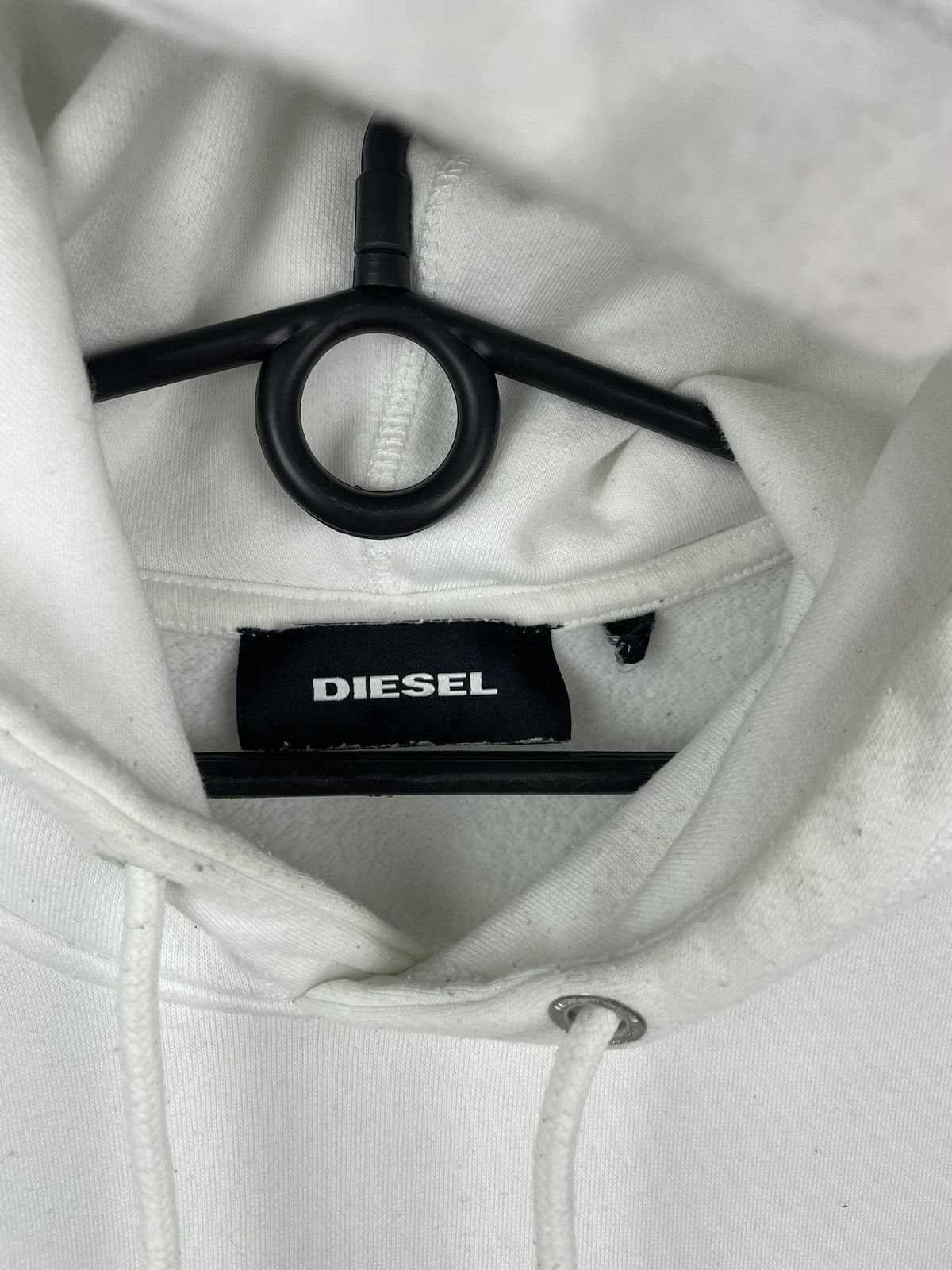Diesel Luxury Diesel Big Logo Hoodie White Size L Size US L / EU 52-54 / 3 - 2 Thumbnail