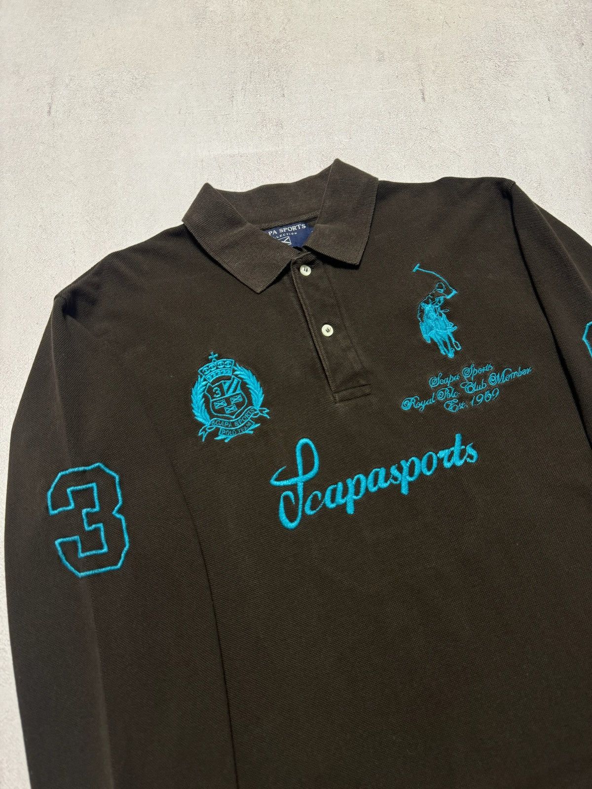 Scapa Sports Vintage Scapa Sports Rugby Sweatshirt Brown #3 Ralph Lauren Size US L / EU 52-54 / 3 - 4 Thumbnail