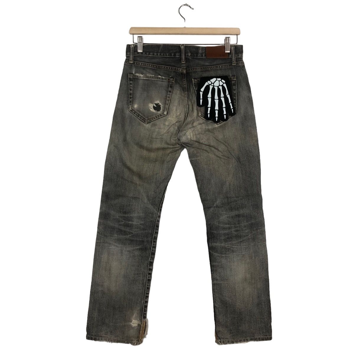 Japanese Brand RARE DISTRESSED DENIM PUNK UNIQLO SLIM FIT STRAIGHT Size US 30 / EU 46 - 6 Thumbnail