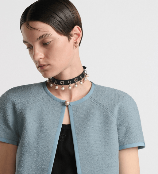Dior o1w1db10326 511V93 Short-Sleeved Jacket in Pastel Blue Size S / US 4 / IT 40 - 5 Thumbnail