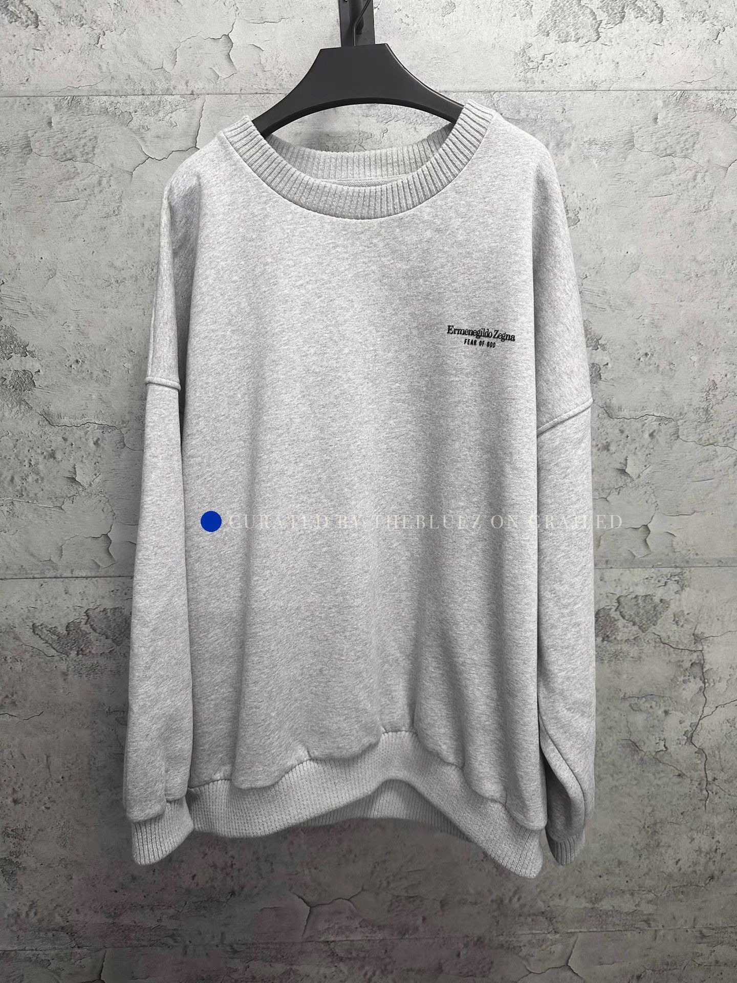 Ermenegildo Zegna Gray Crewneck Sweatshirt Collaboration Size US XL / EU 56 / 4 - 1 Thumbnail
