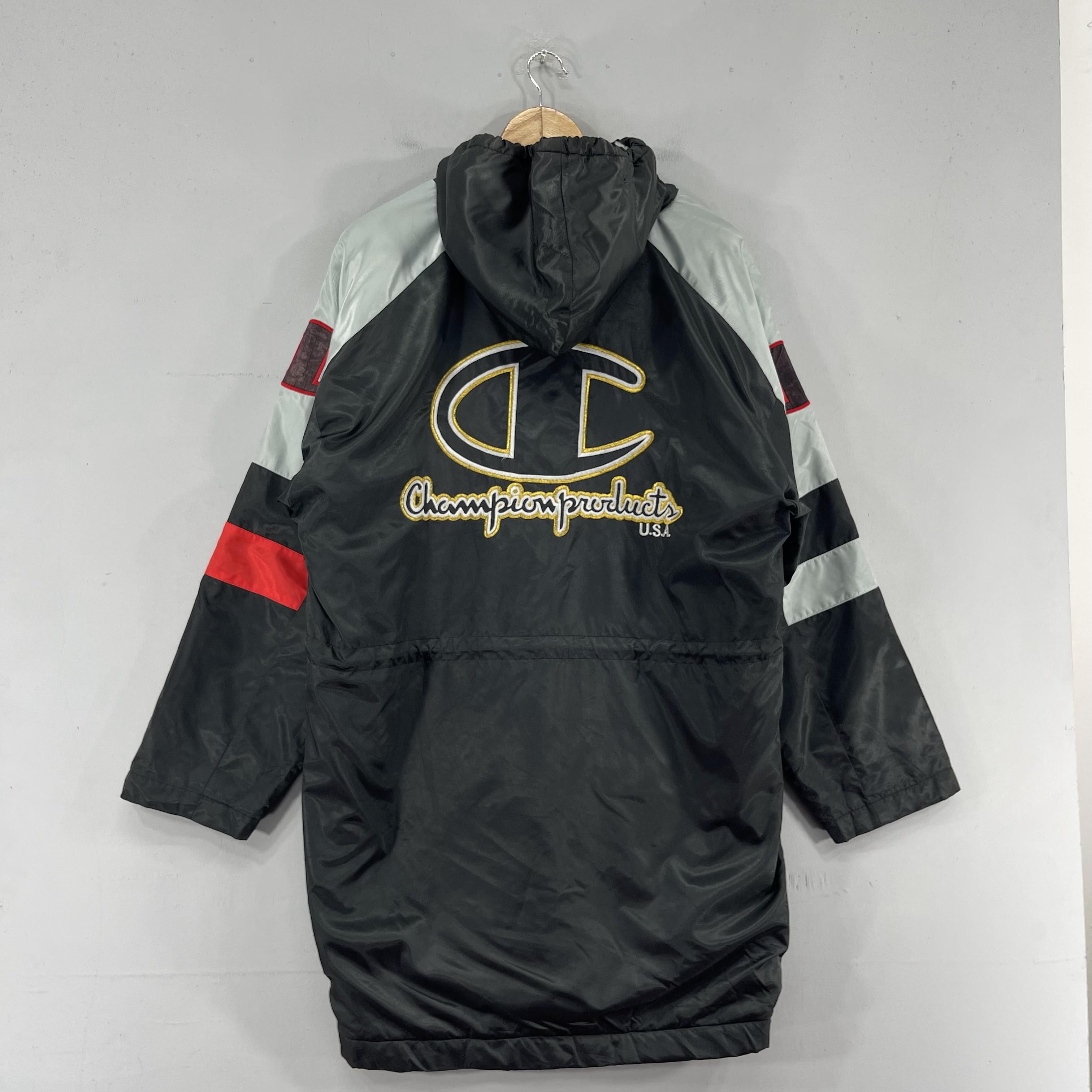 Champion × Vintage Vintage 90s CHAMPION Usa Sherpa Lined Parka Winter Jacket Size US M / EU 48-50 / 2 - 4 Thumbnail