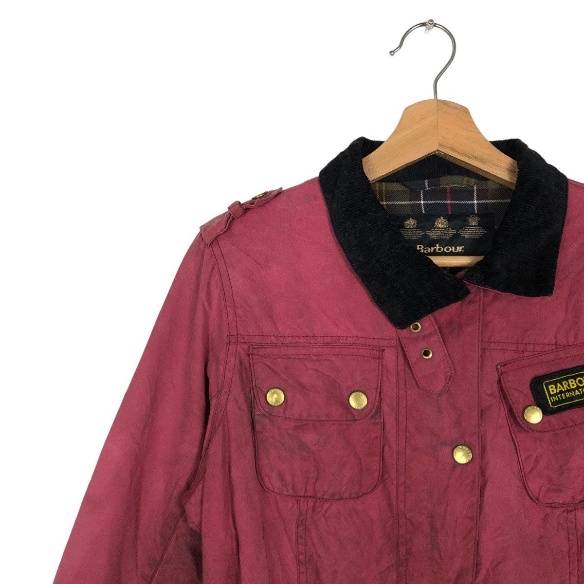 Barbour 🔥BARBOUR WAX INTERNATIONAL TARTAN JACKET Size US S / EU 44-46 / 1 - 7 Thumbnail