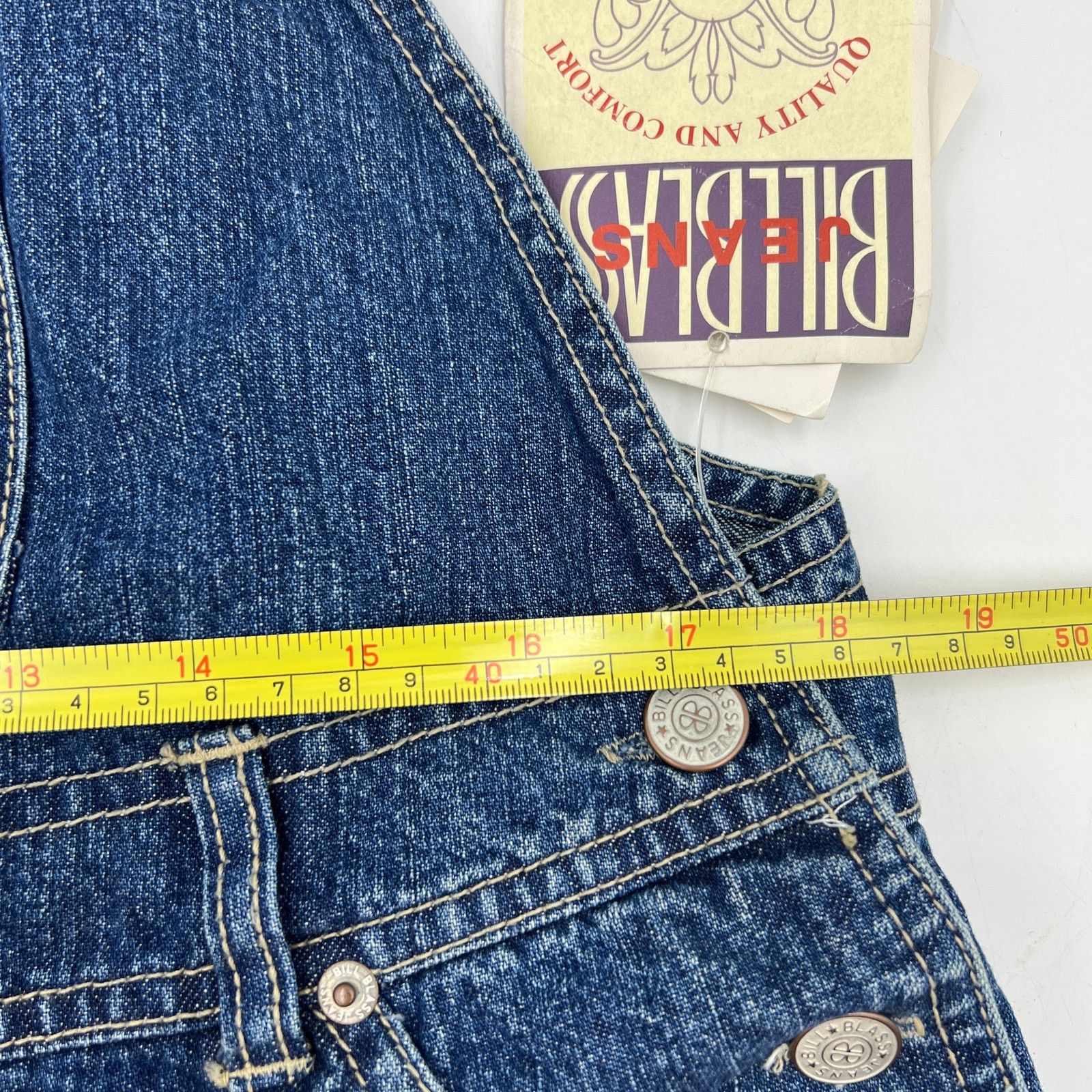 Bill Blass × Vintage Vintage Bill Blass Jeans Deadstock Denim Overalls Blue Size 34" / US 12 / IT 48 - 7 Thumbnail