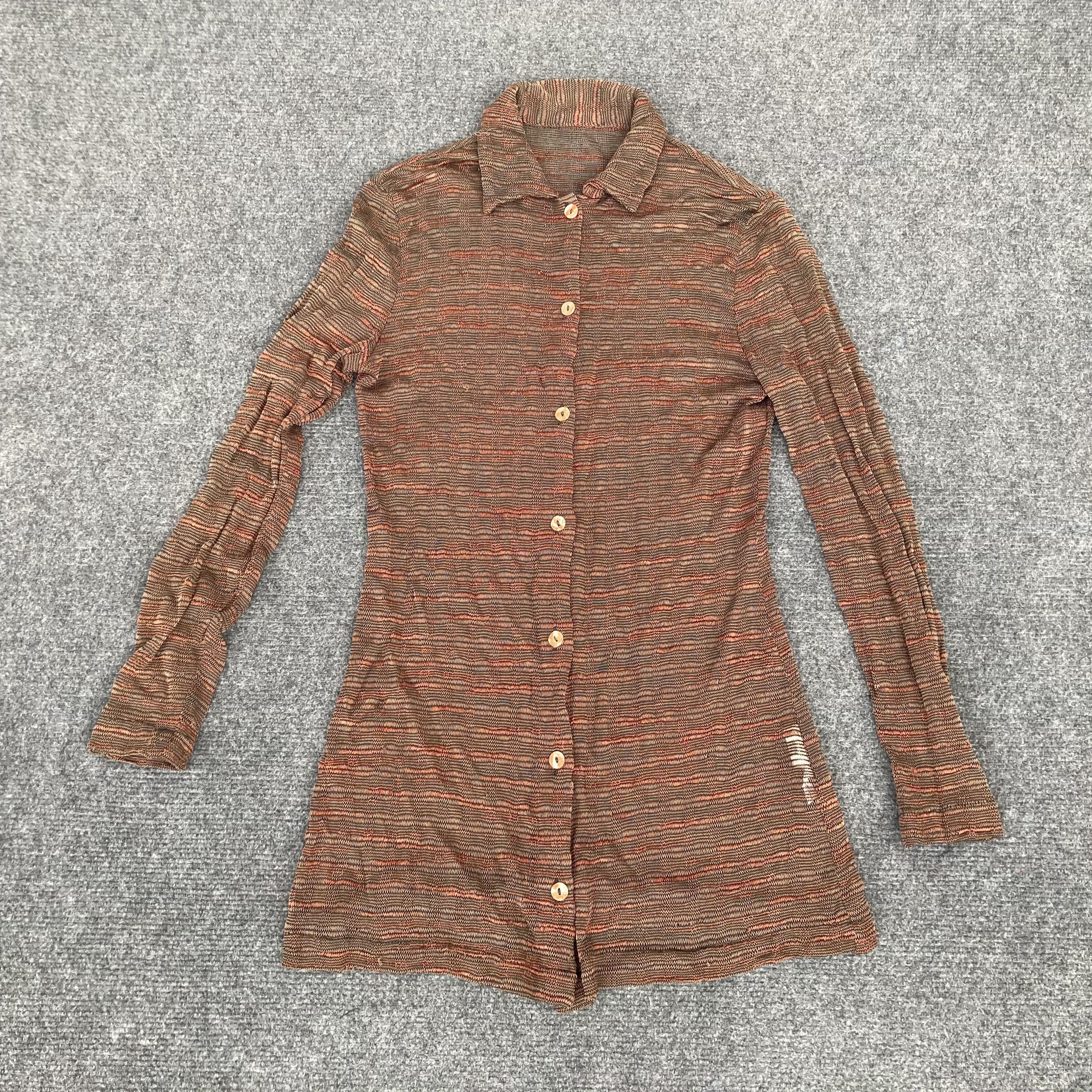 Vintage Vintage Tessuto Cloth Stoff Tissue Tejido Tecido Italy Shirt Size US XS / EU 42 / 0 - 1 Thumbnail
