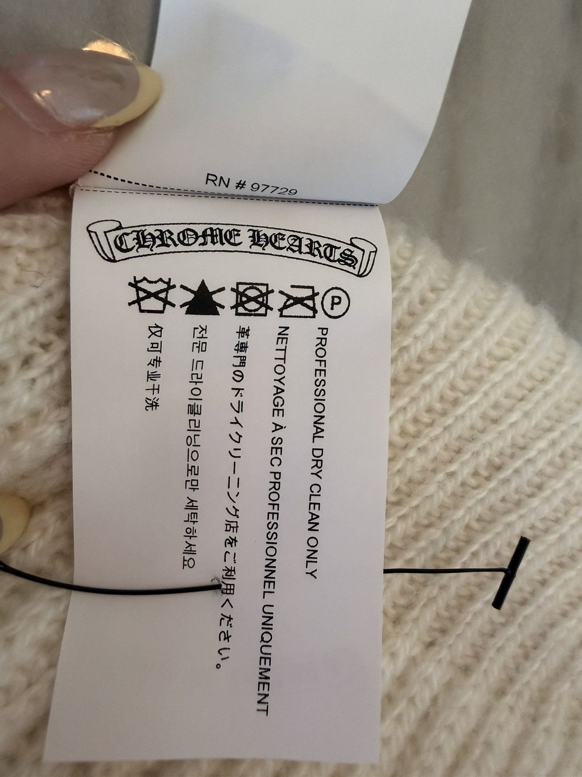 Chrome Hearts Chrome Hearts BIG DADDY cashmere beanie white Size ONE SIZE - 6 Thumbnail