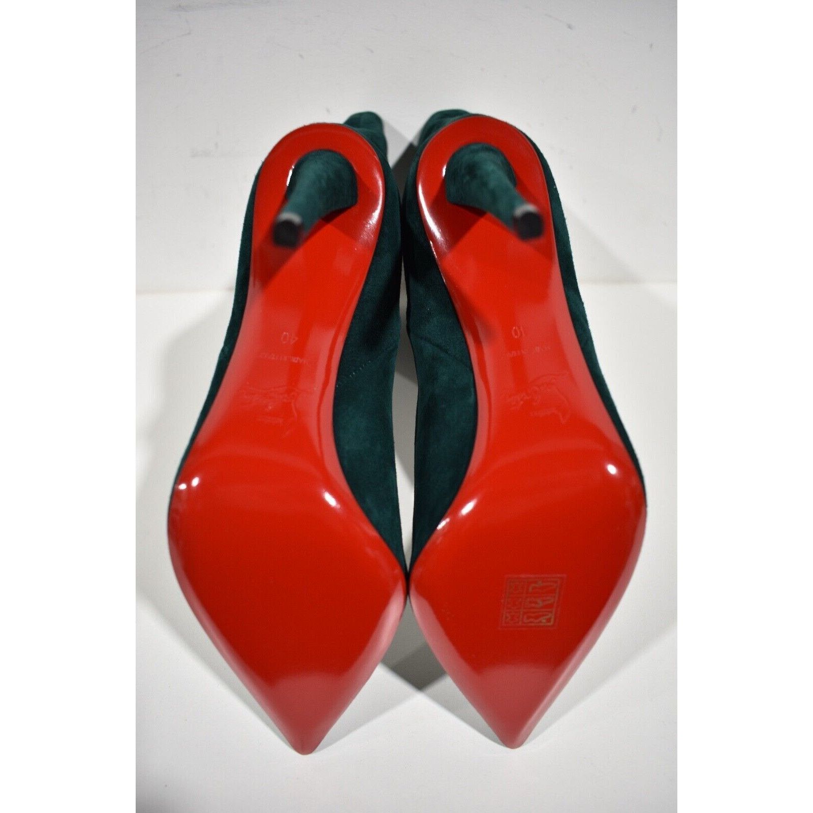 Christian Louboutin Christian Louboutin Astrilarge Booty 100 Vosges Green Suede Size US 10 / IT 40 - 12 Thumbnail
