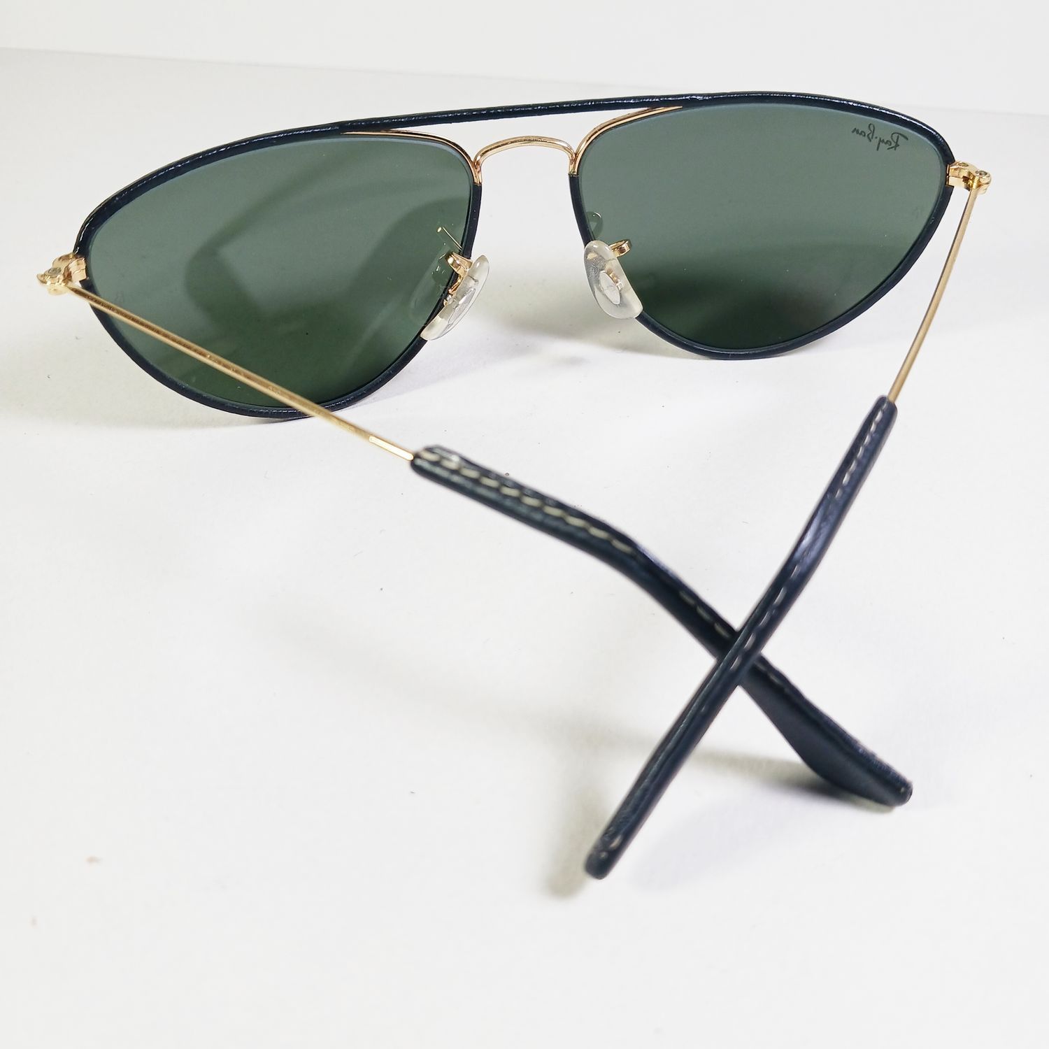 Bausch & Lomb × RayBan Ray Ban Bausch & Lomb W1565 Leathers B&L Sunglasses USA RARE Size ONE SIZE - 8 Thumbnail